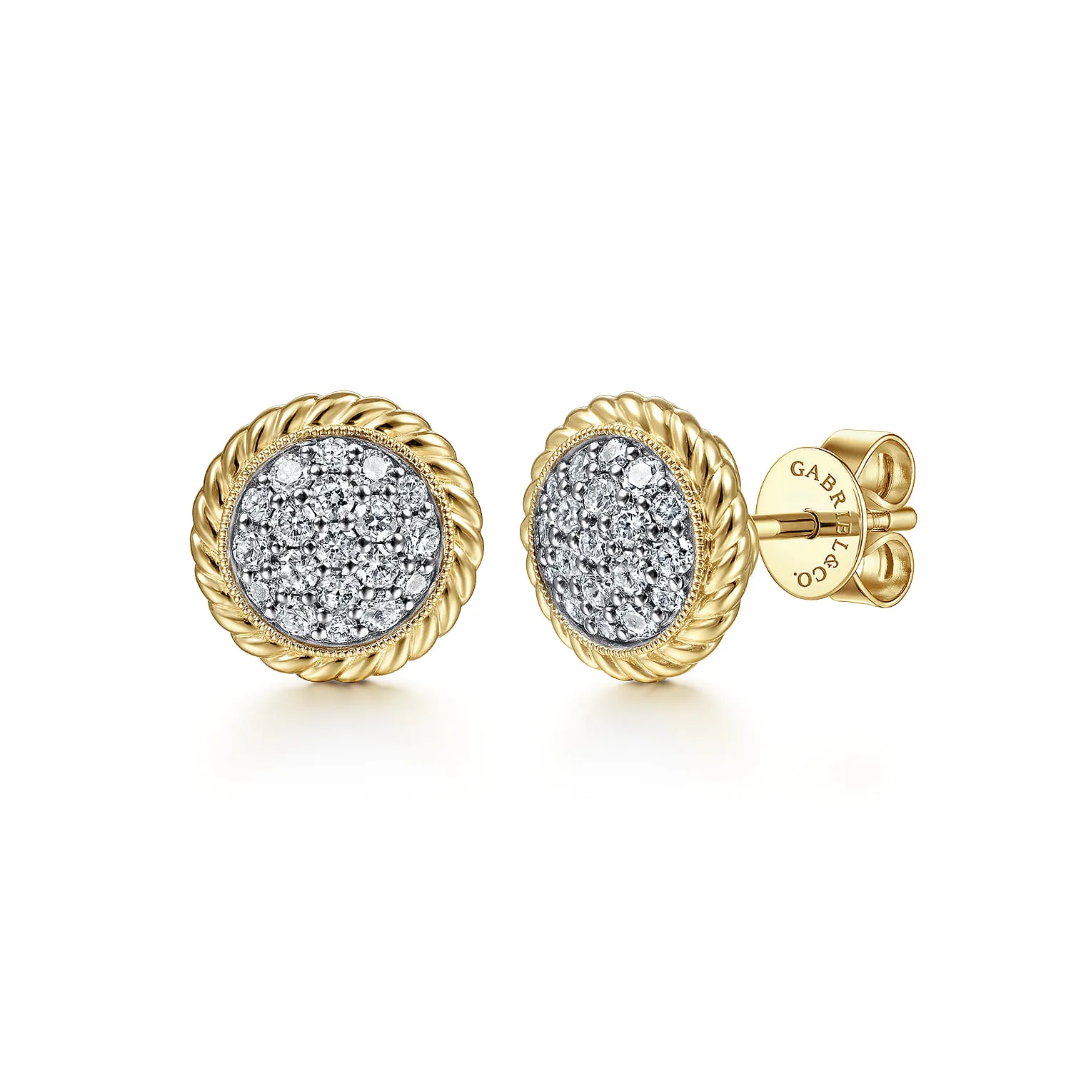 Pave Diamond Stud Earrings