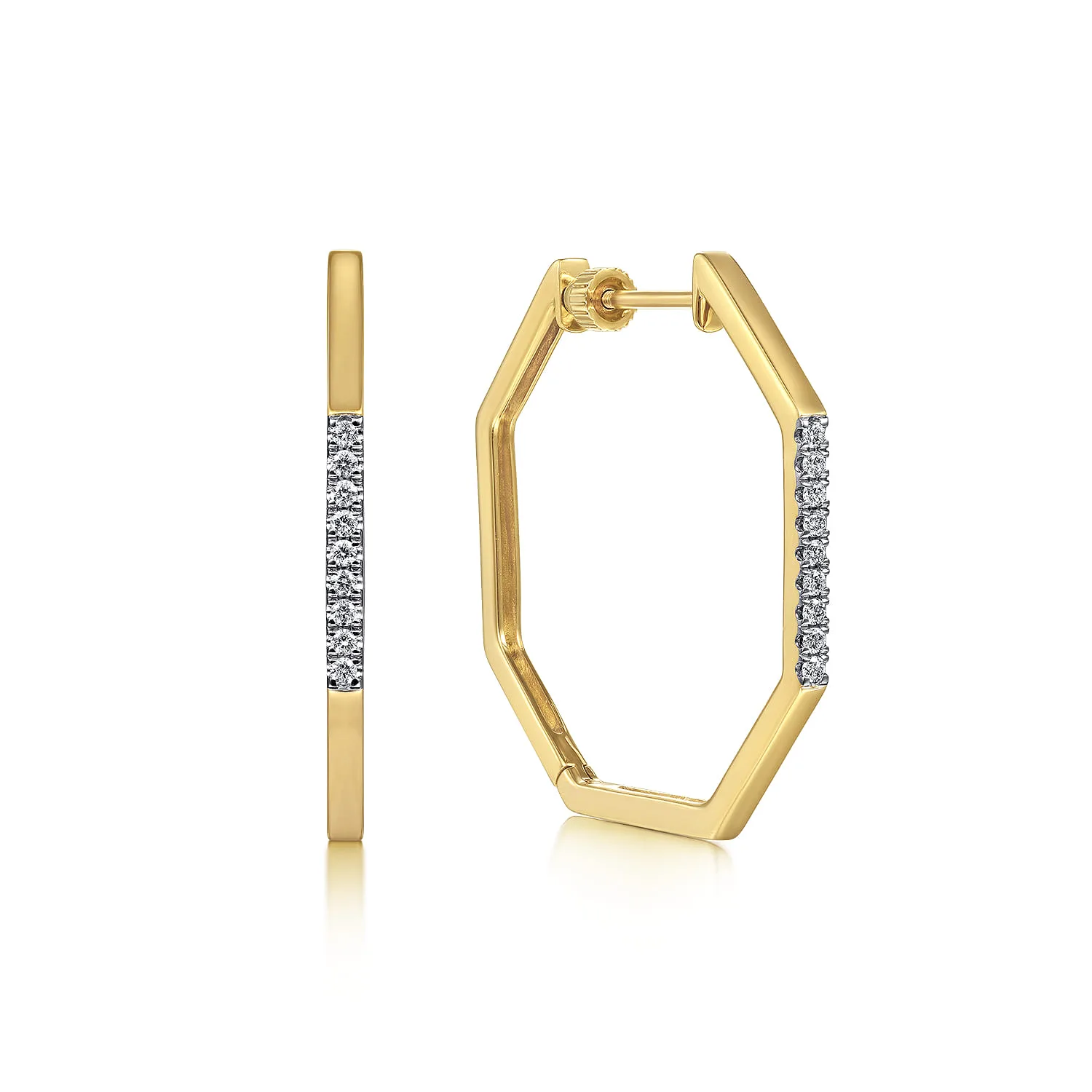 30mm Diamond Classic Hoop Earrings