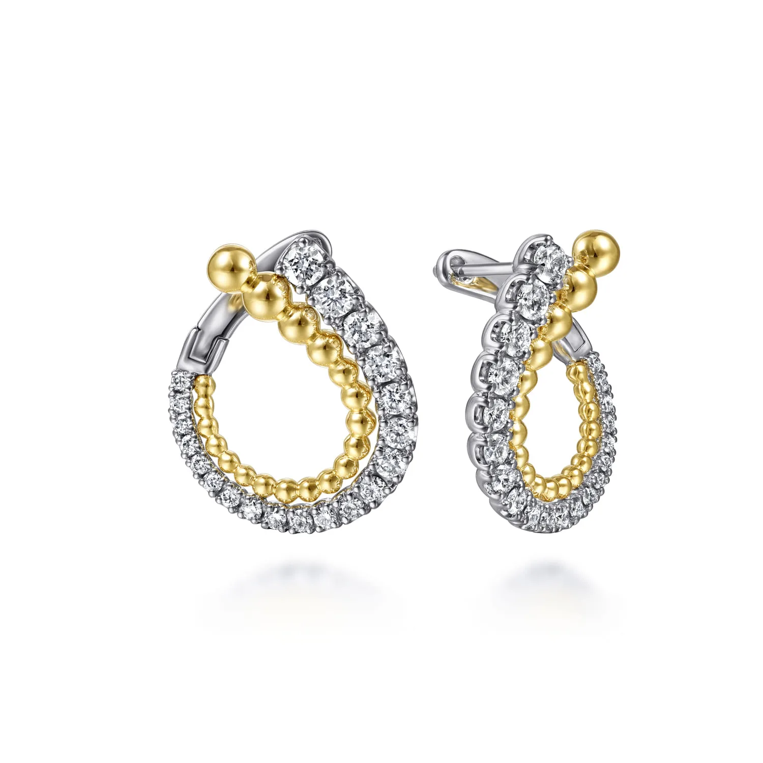 20mm Diamond Bypass Hoop Earrings