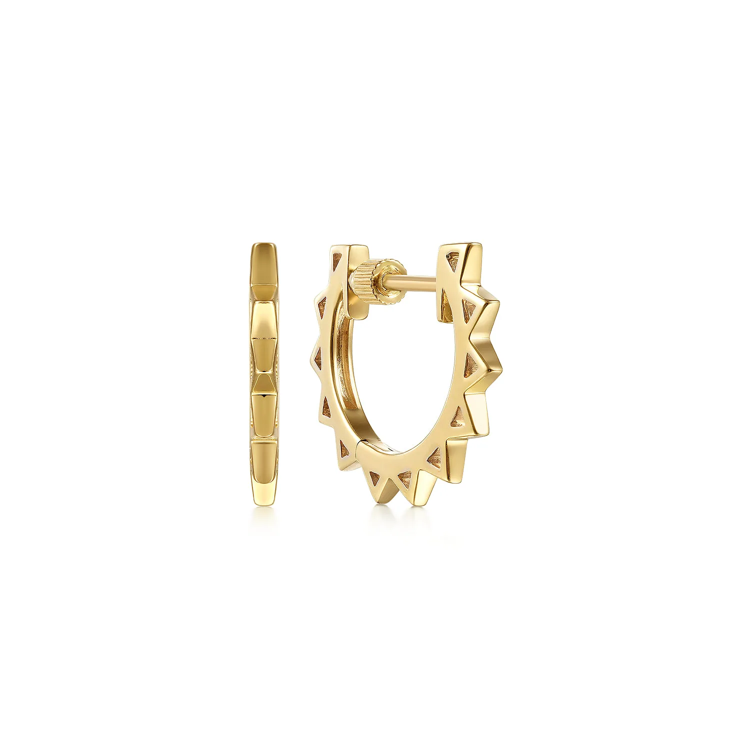 Spike Huggie Earrings