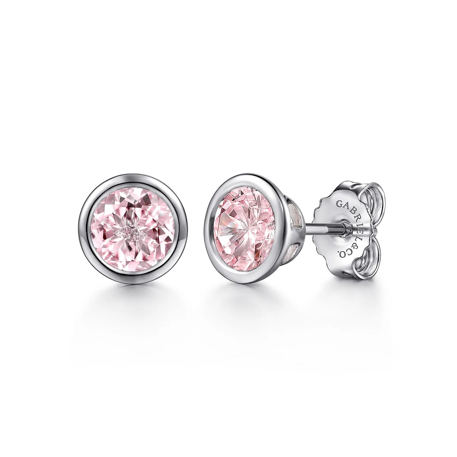 Pink Zircon Stud Earrings