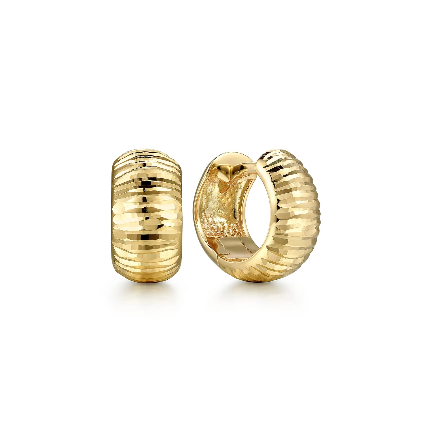 Textured Huggie Earrings