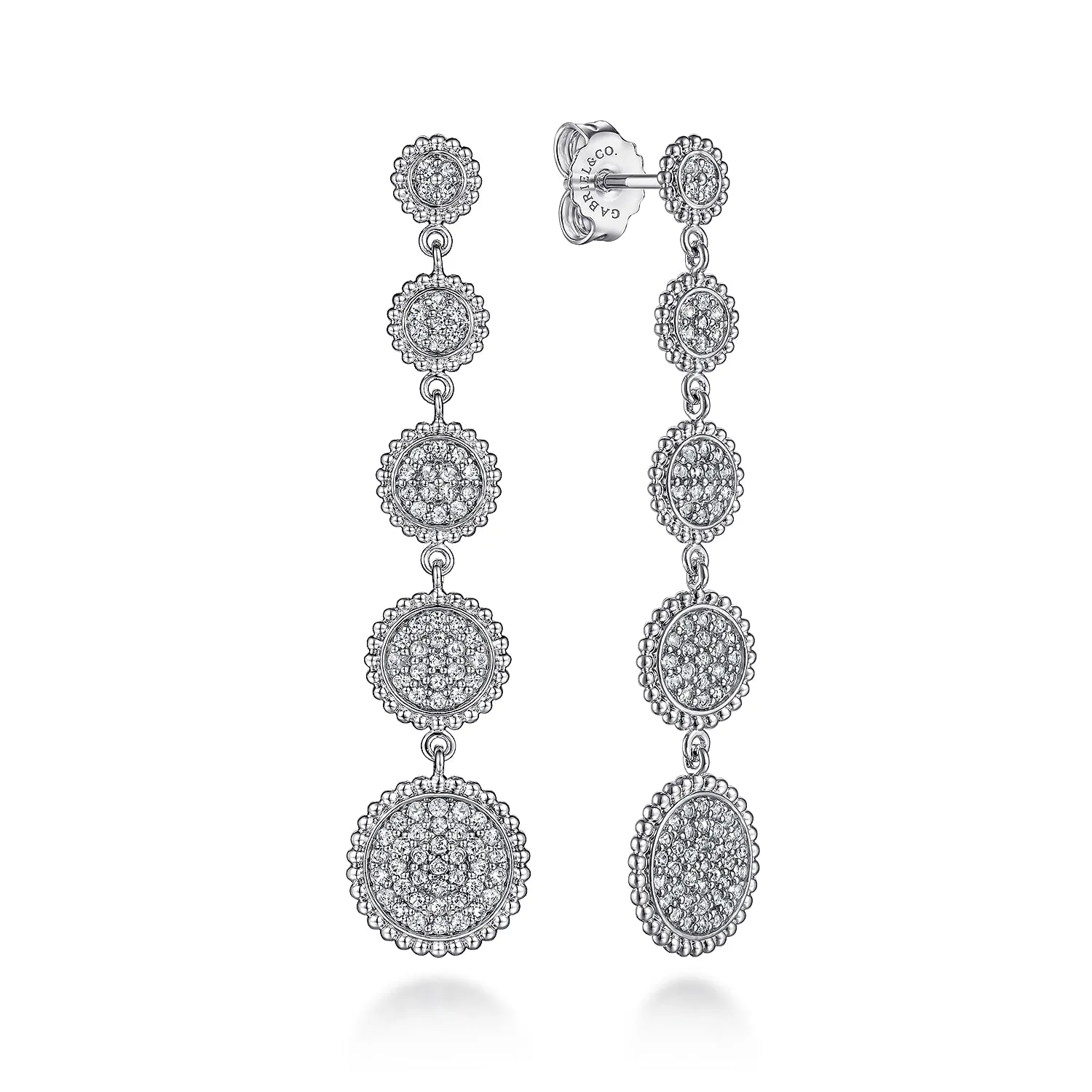 Bujukan White Sapphire Drop Earrings