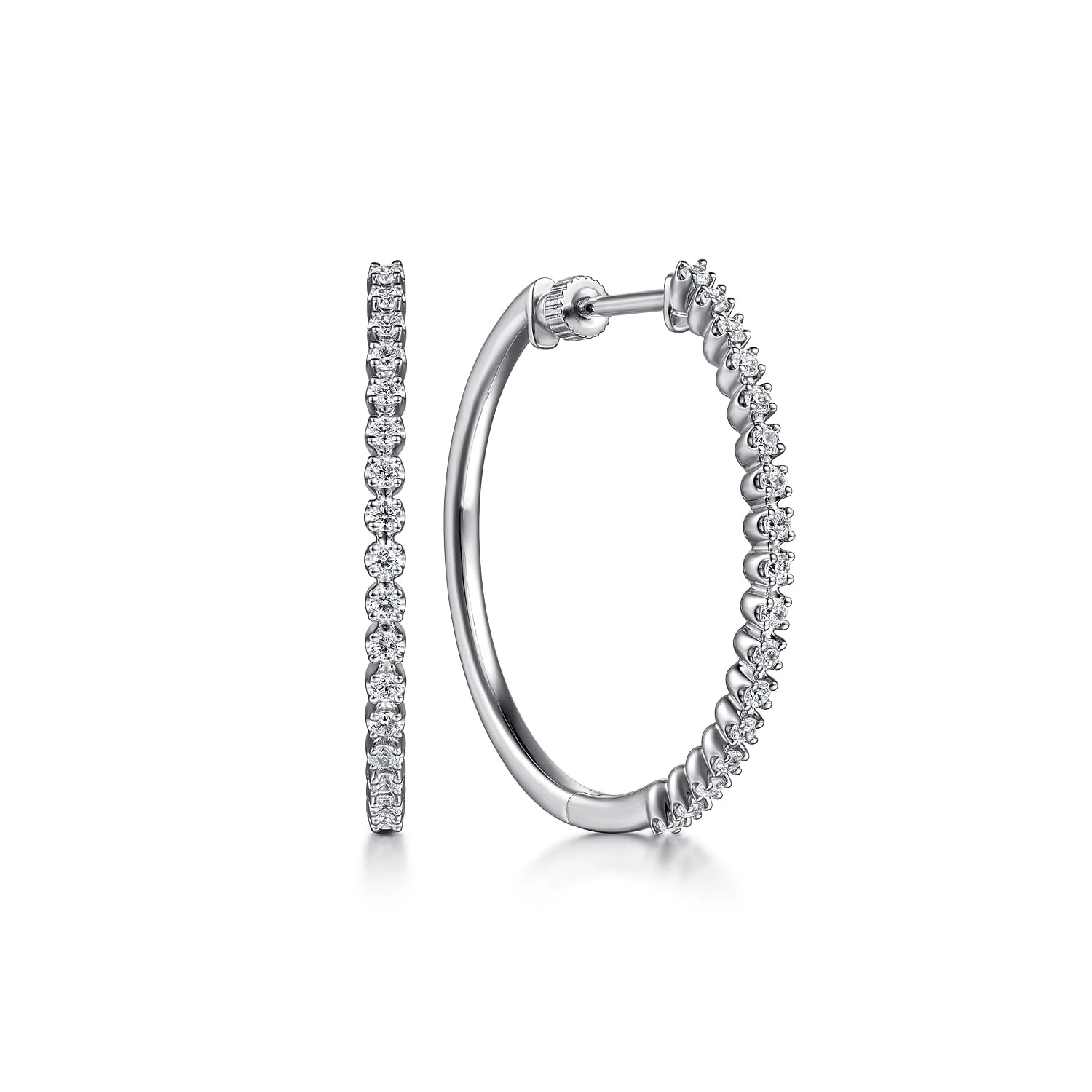 30mm Diamond Hoop Earrings
