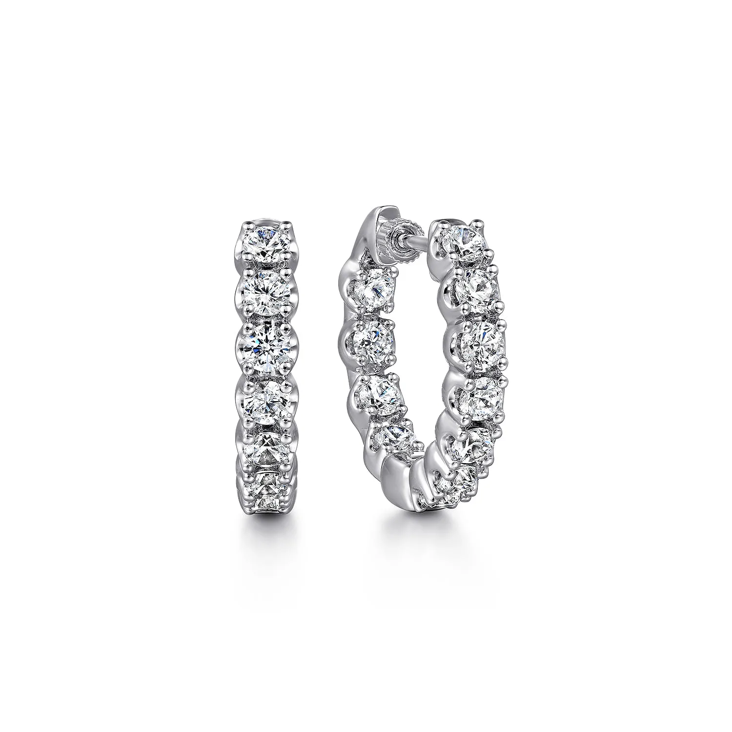 20mm Diamond Inside Out Hoop Earrings