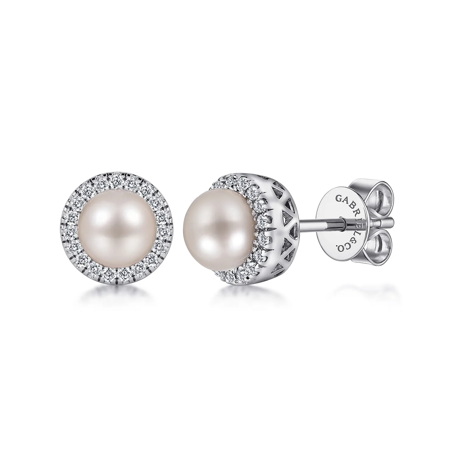 PL- Diamond Halo Stud Earrings