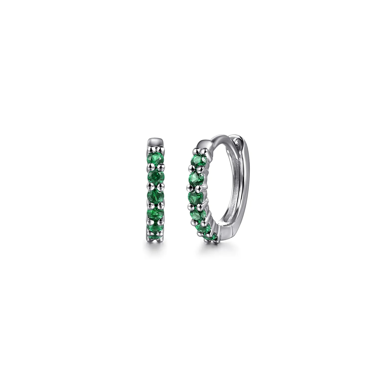Emerald Huggie Earrings