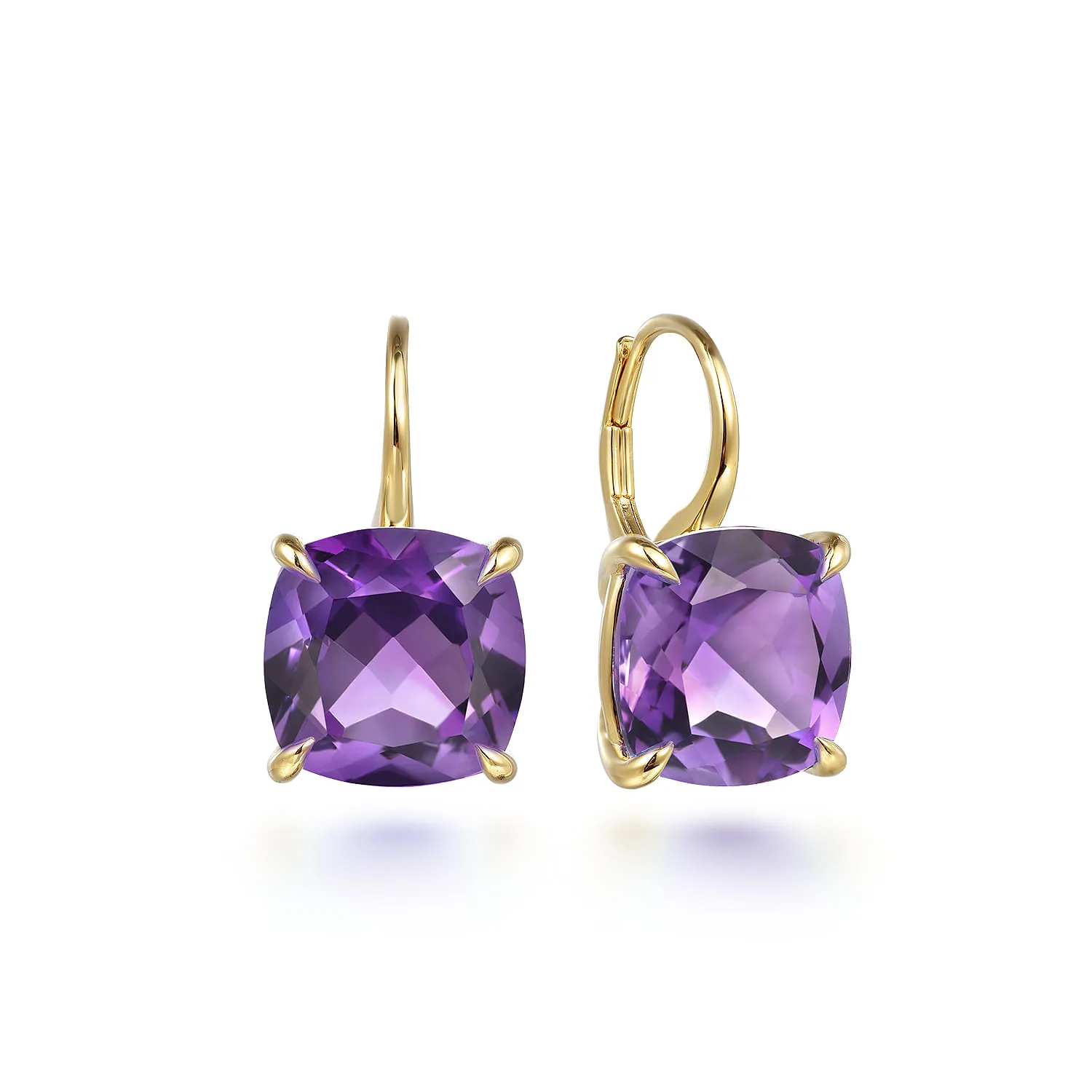 Cushion Cut Amethyst Earrings