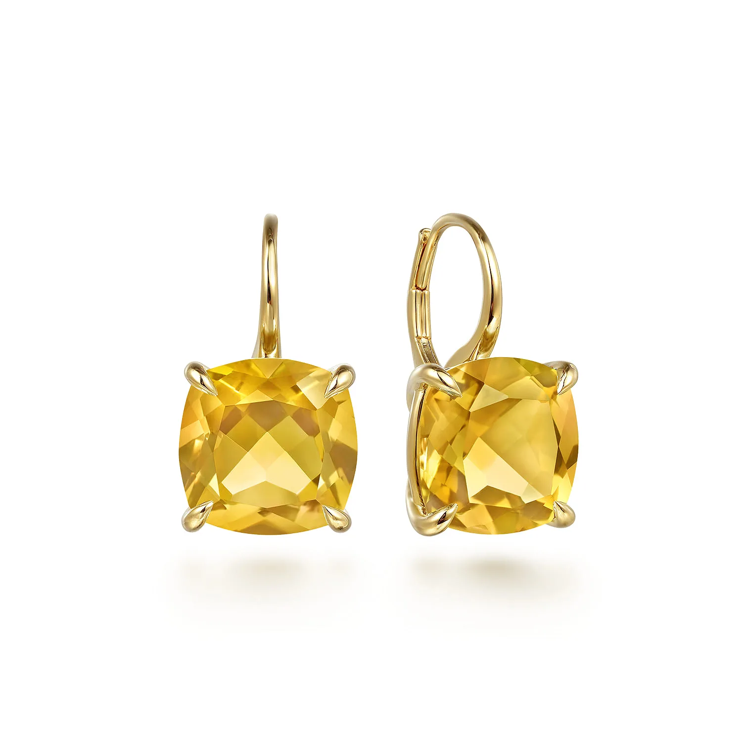 Cushion Cut Citrine Earrings