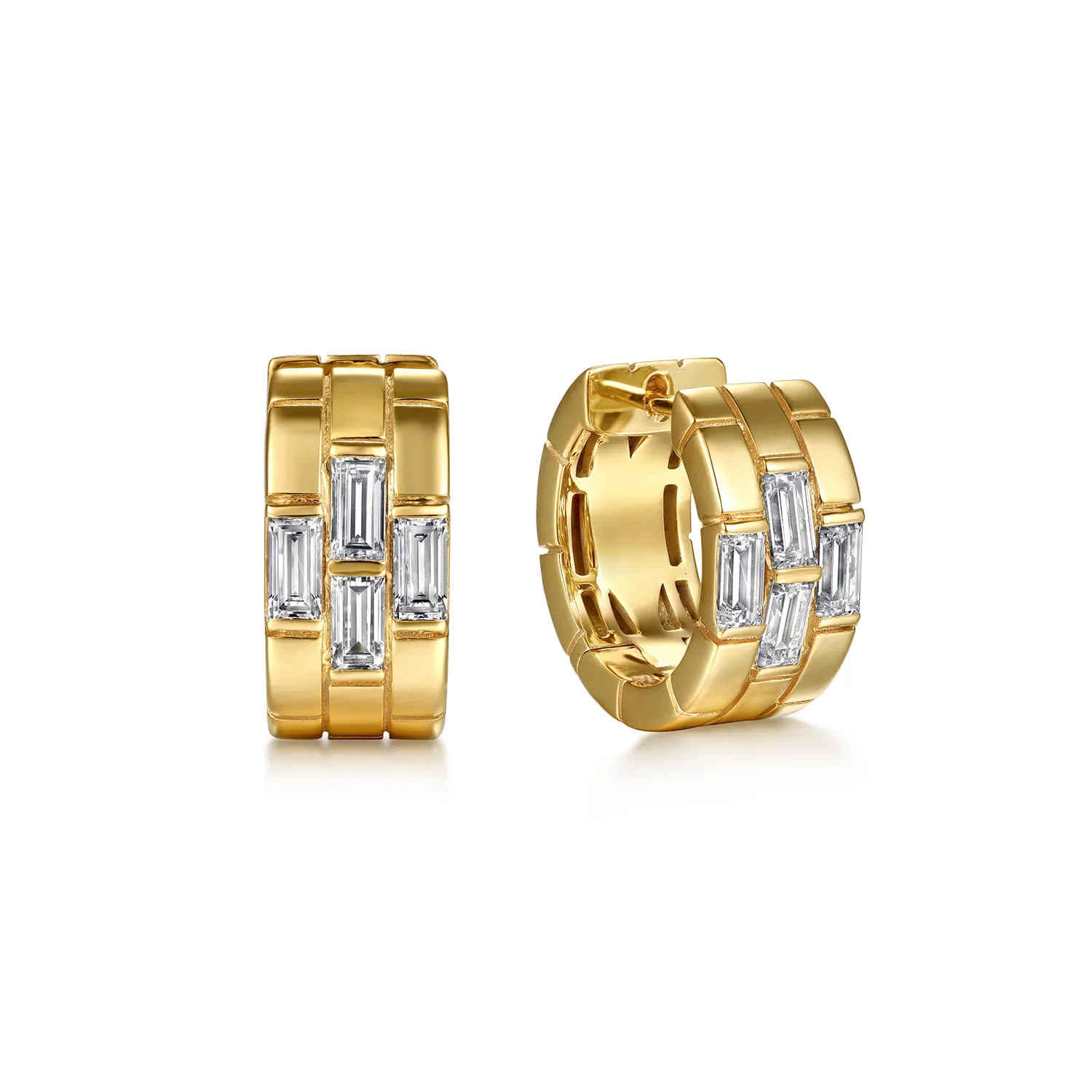 Diamond Huggie Earrings