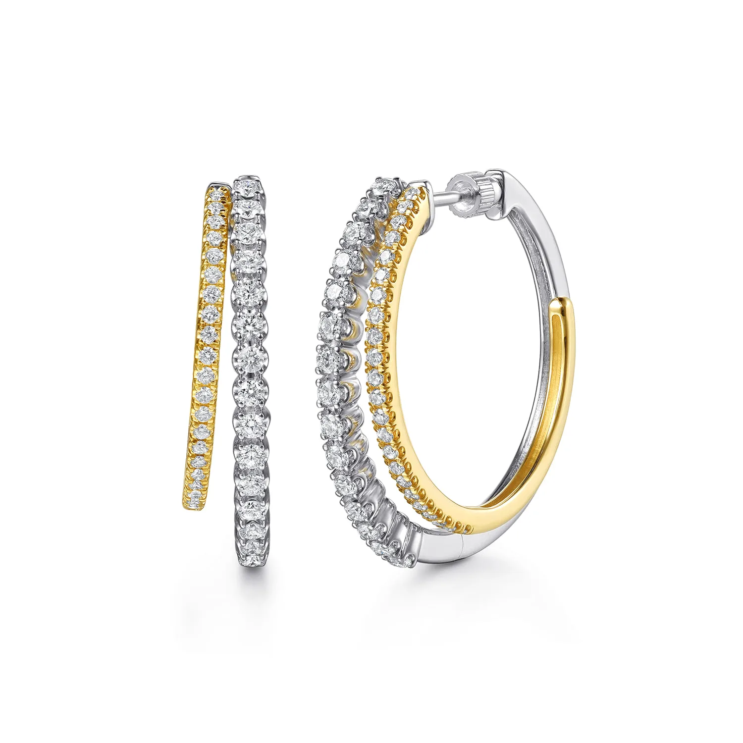 Diamond Intricate Hoop Earrings