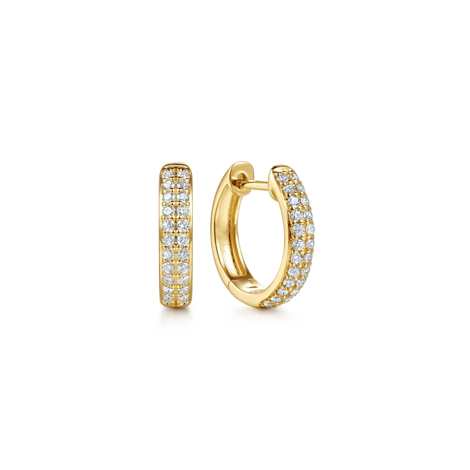 Diamond Pave Huggie Earrings