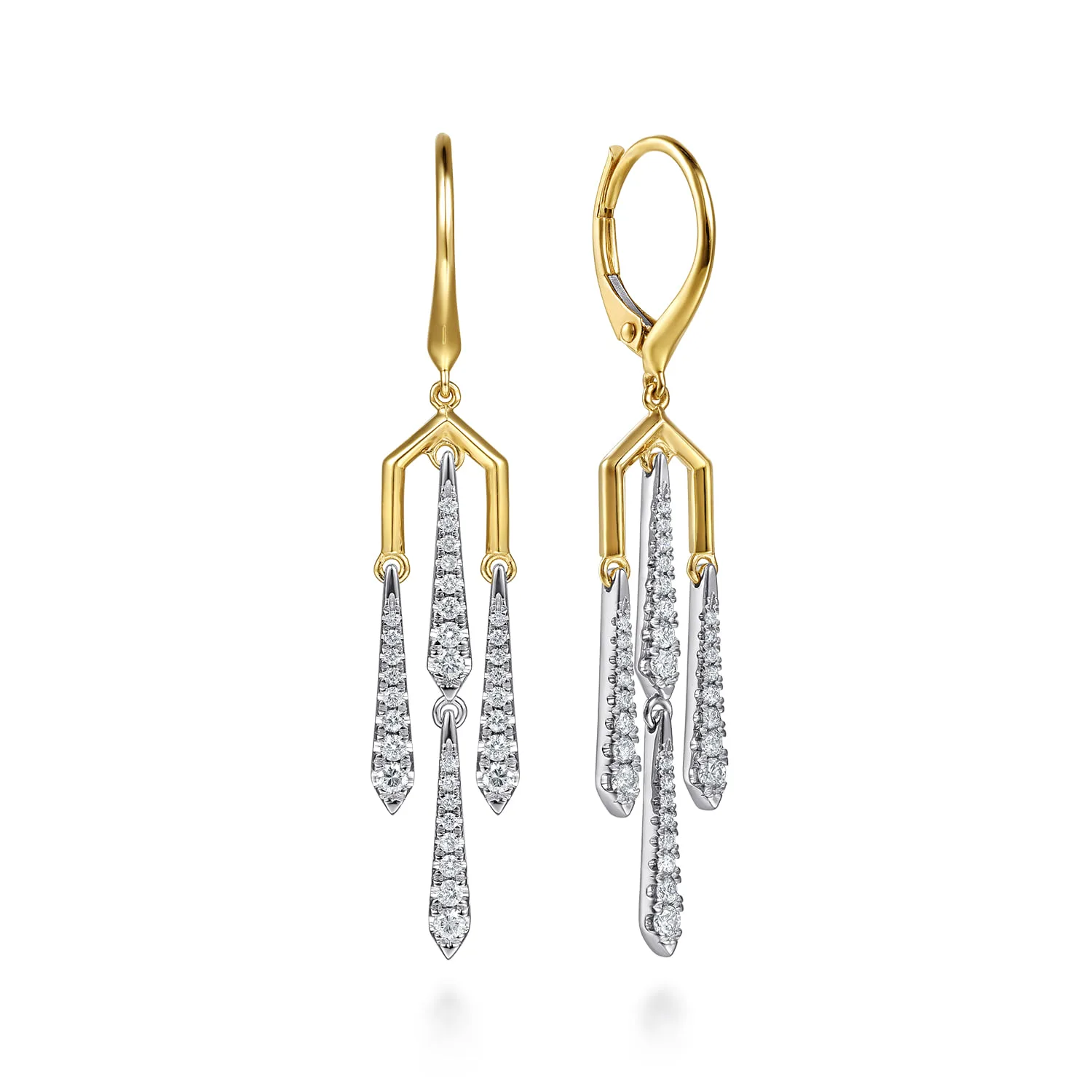 Diamond Drop Chandelier Earrings