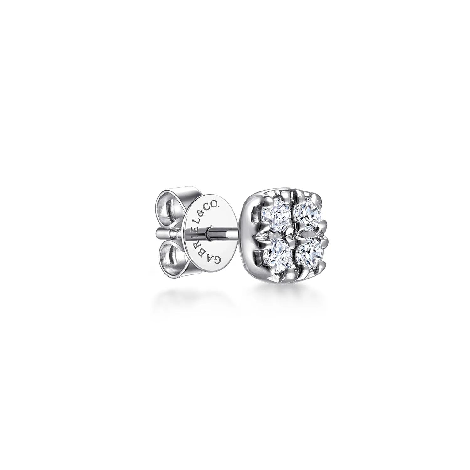 Pave Diamond Single Stud Earrings