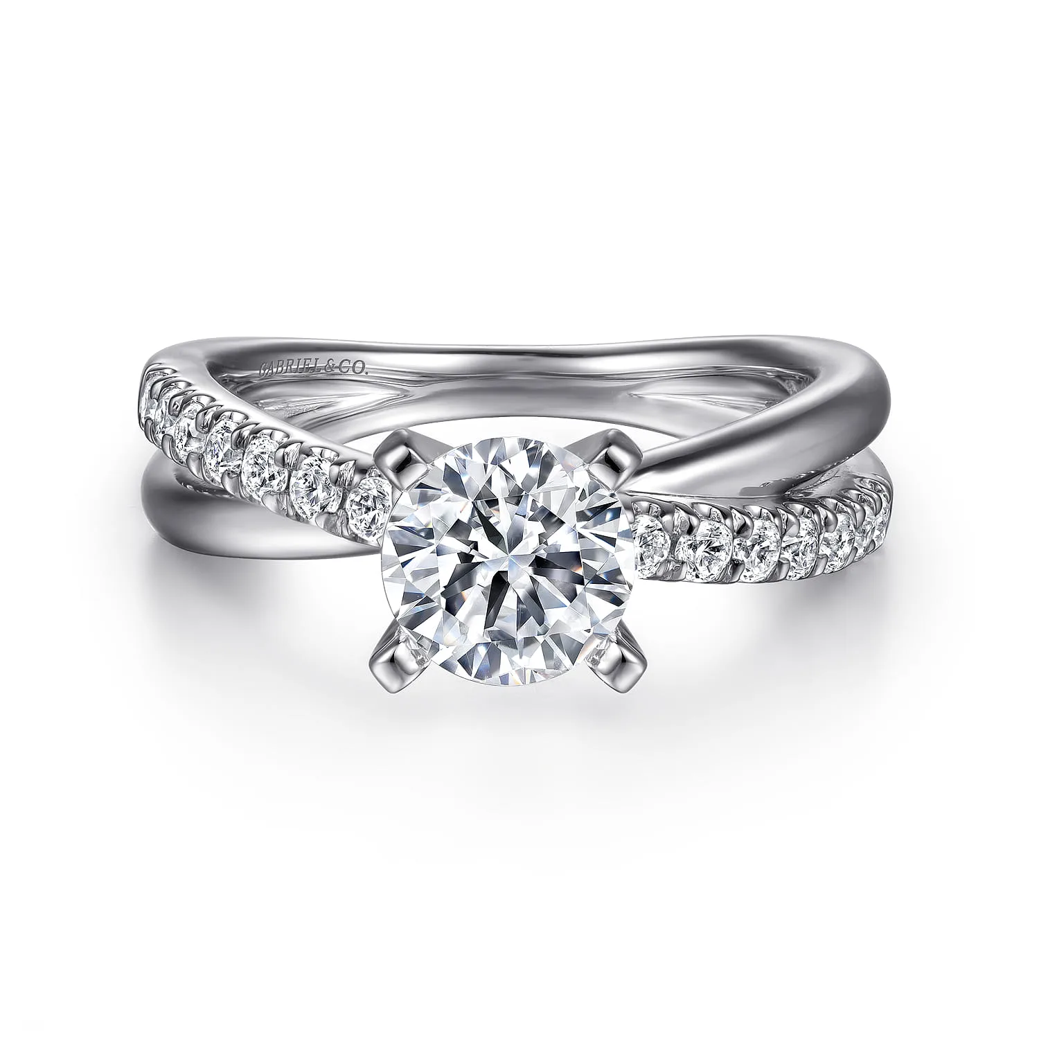 Twisted Diamond Engagement Ring