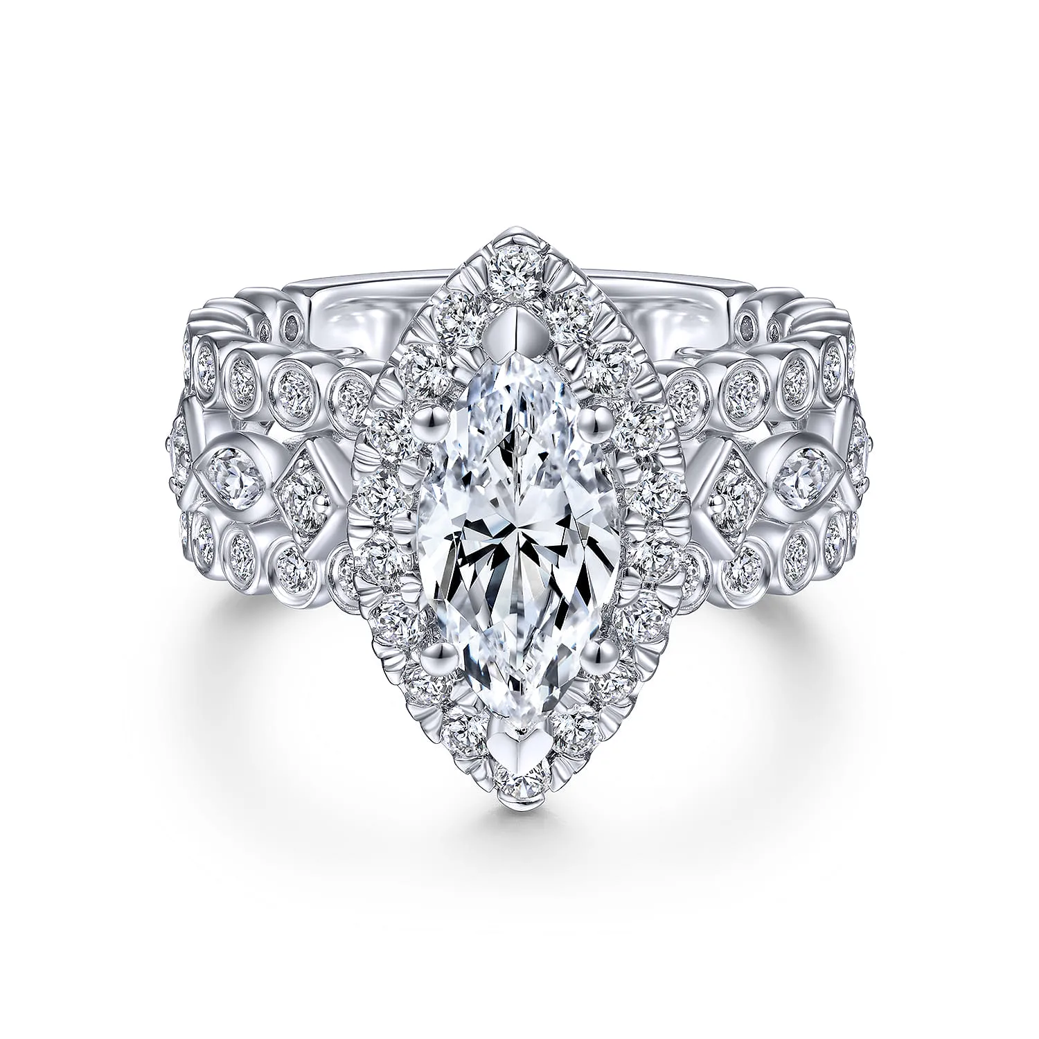Halo Diamond Engagement Ring