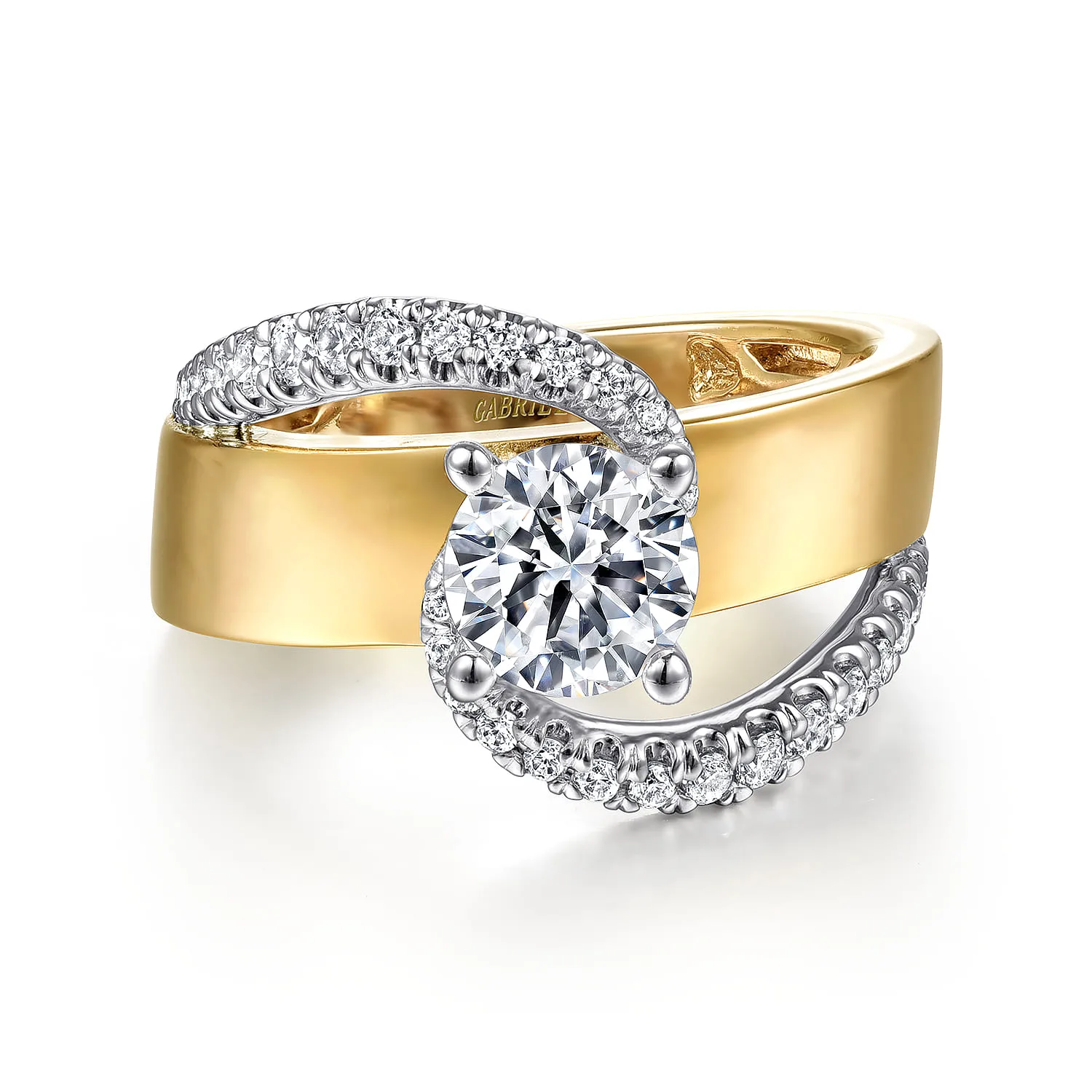 Bypass Diamond Engagement Ring