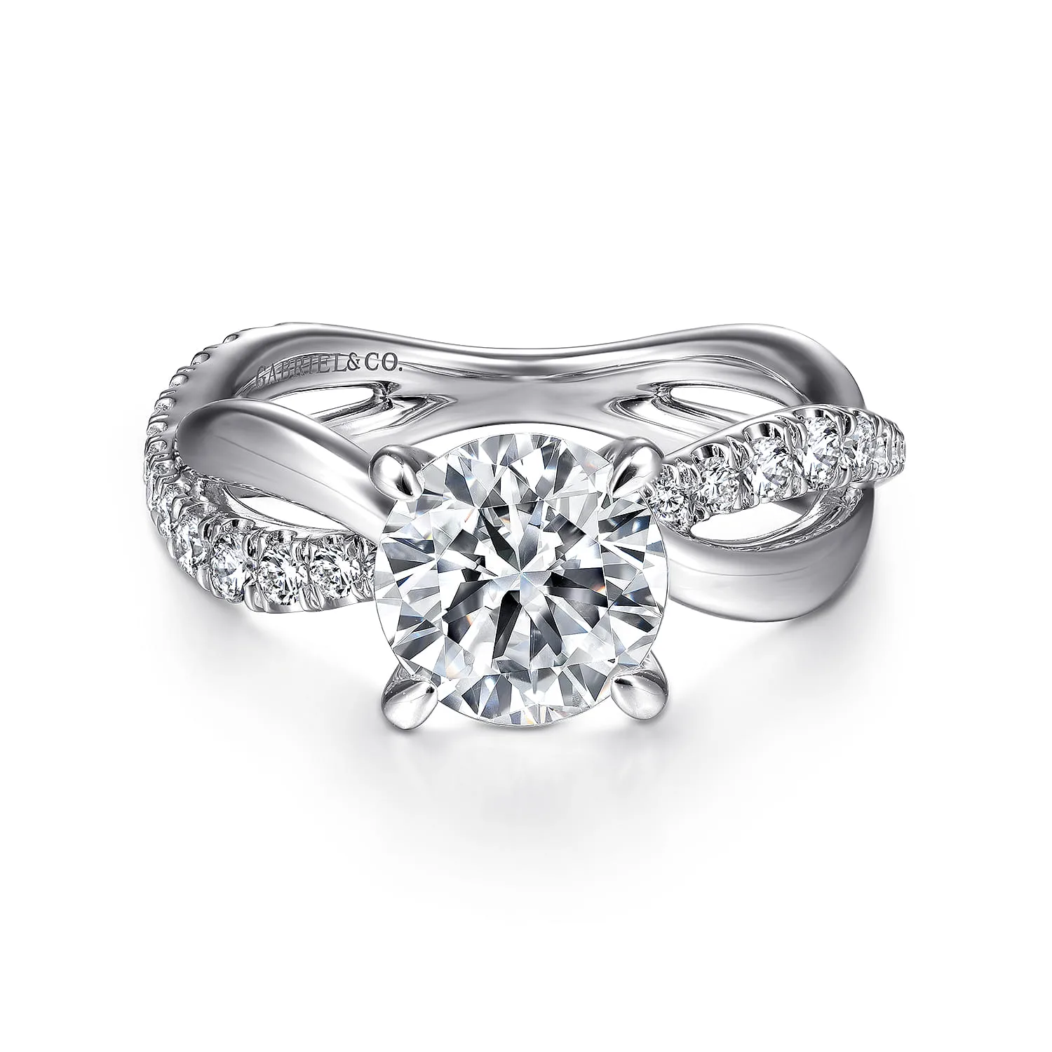 Twisted Diamond Engagement Ring
