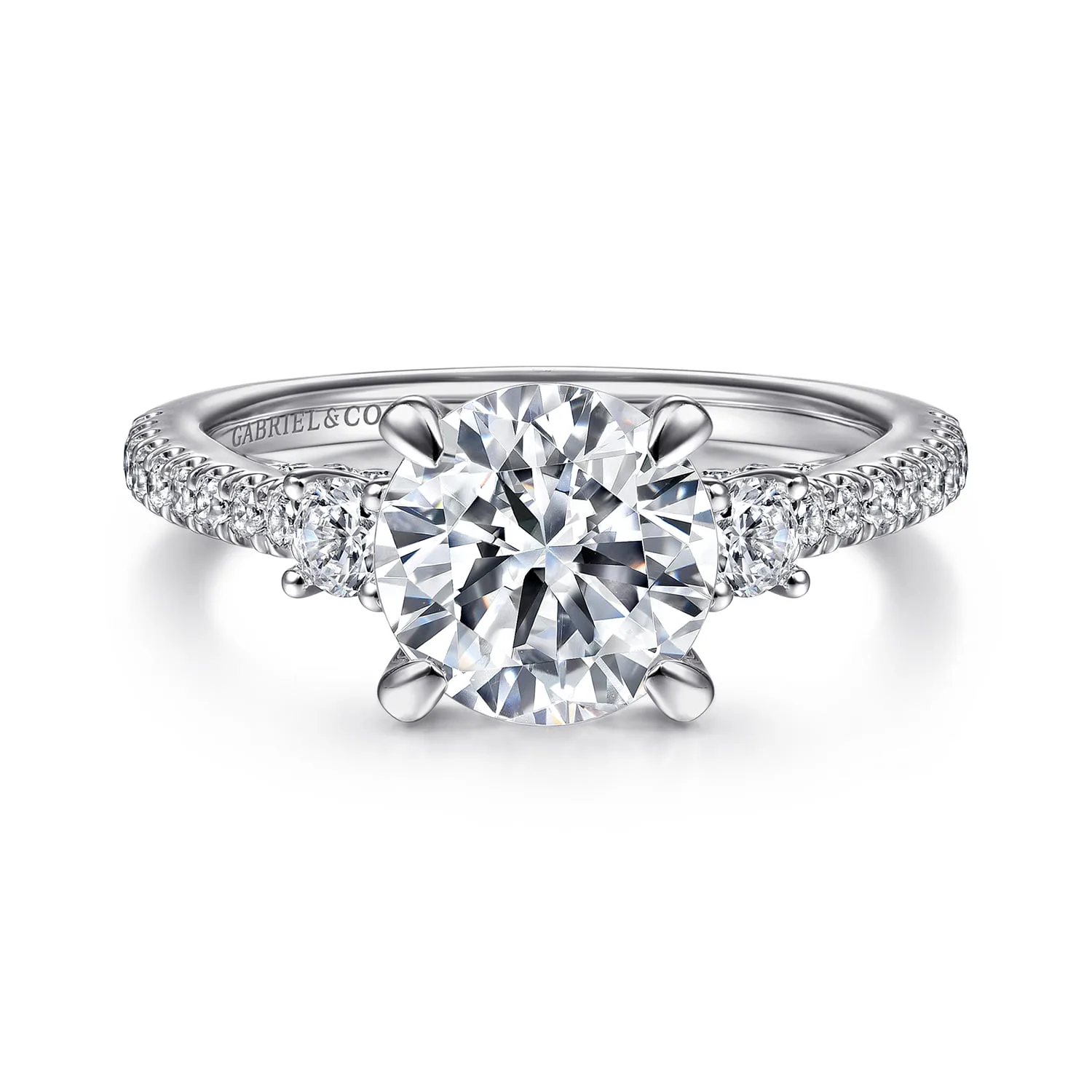 Three Stone Diamond Engagement Ring