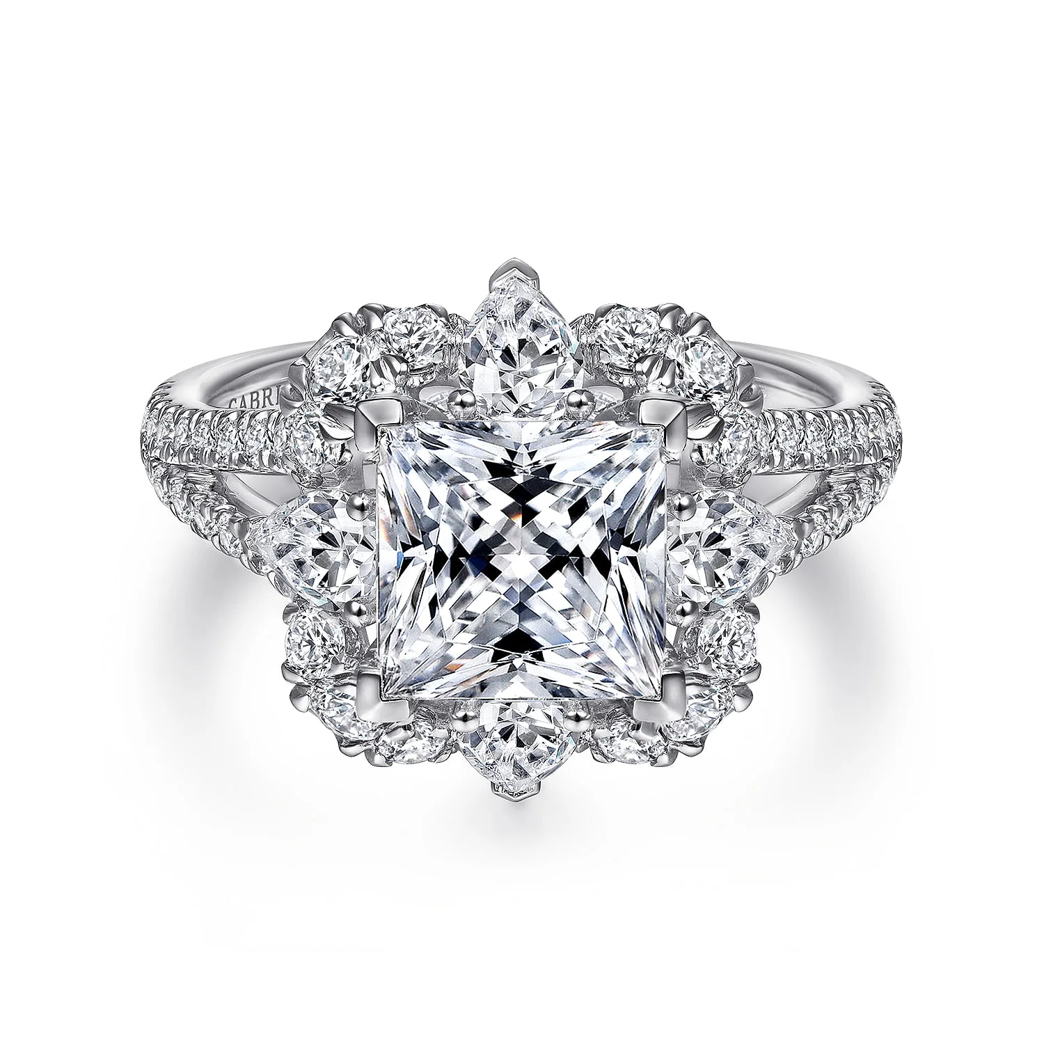 Fancy Halo Diamond Engagement Ring
