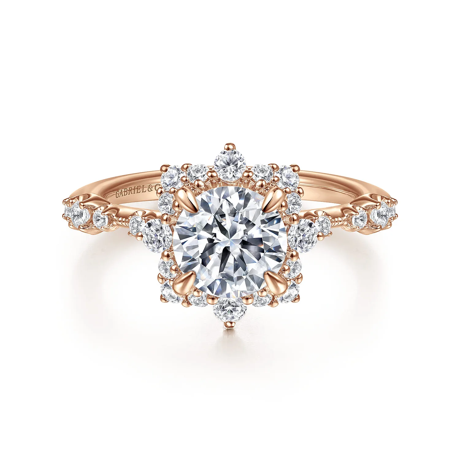 Fancy Halo Diamond Engagement Ring