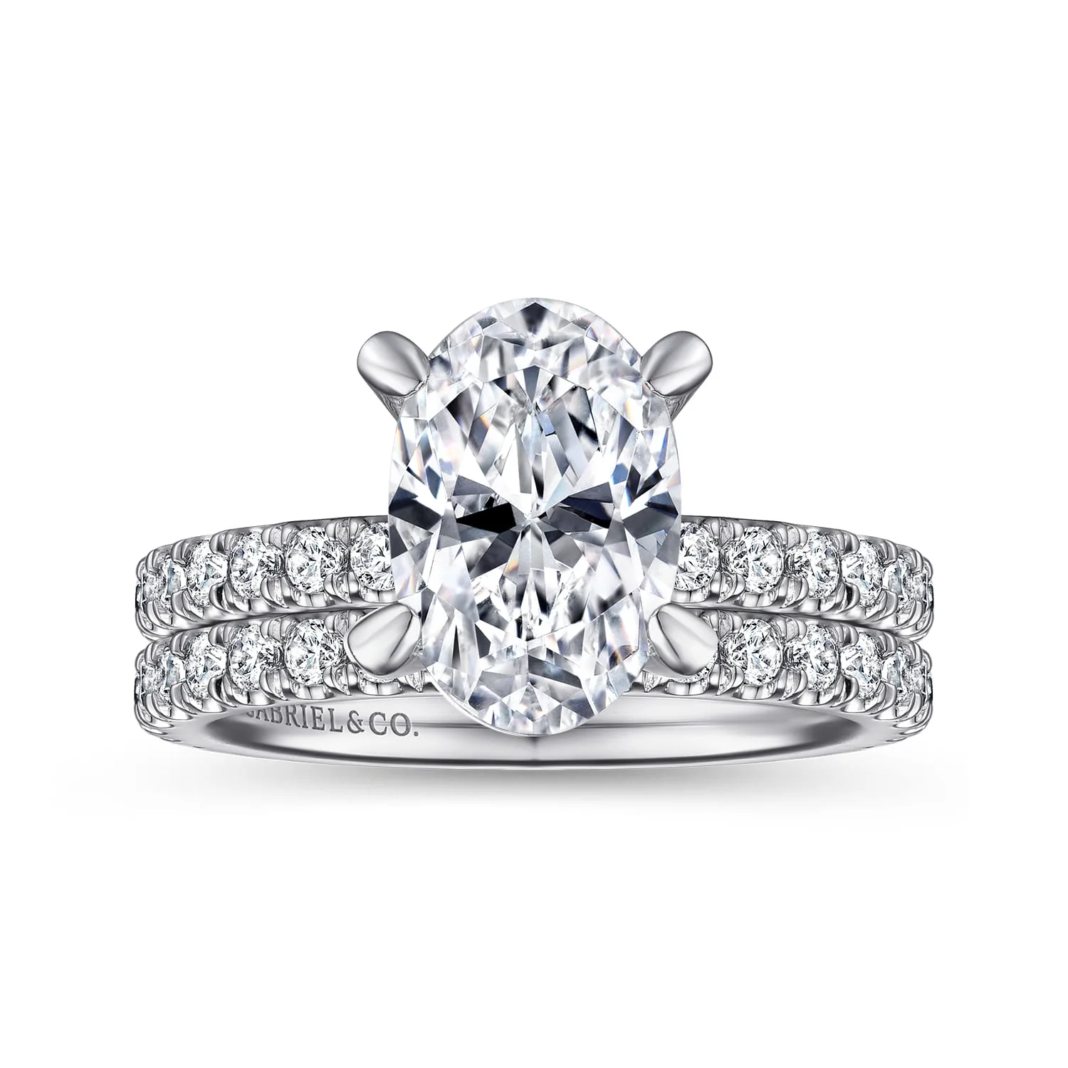 Oval Diamond Engagement Ring in 14K Yellow Gold, photograph 4