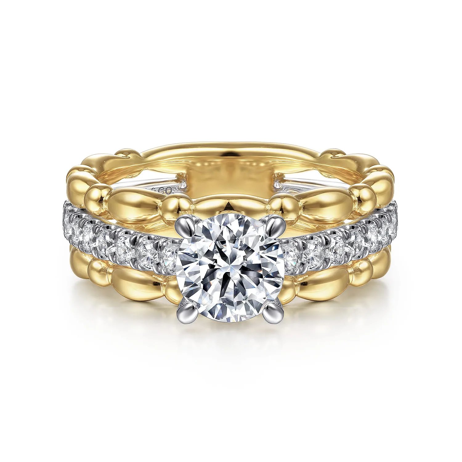 Split Foundation Diamond Engagement Ring