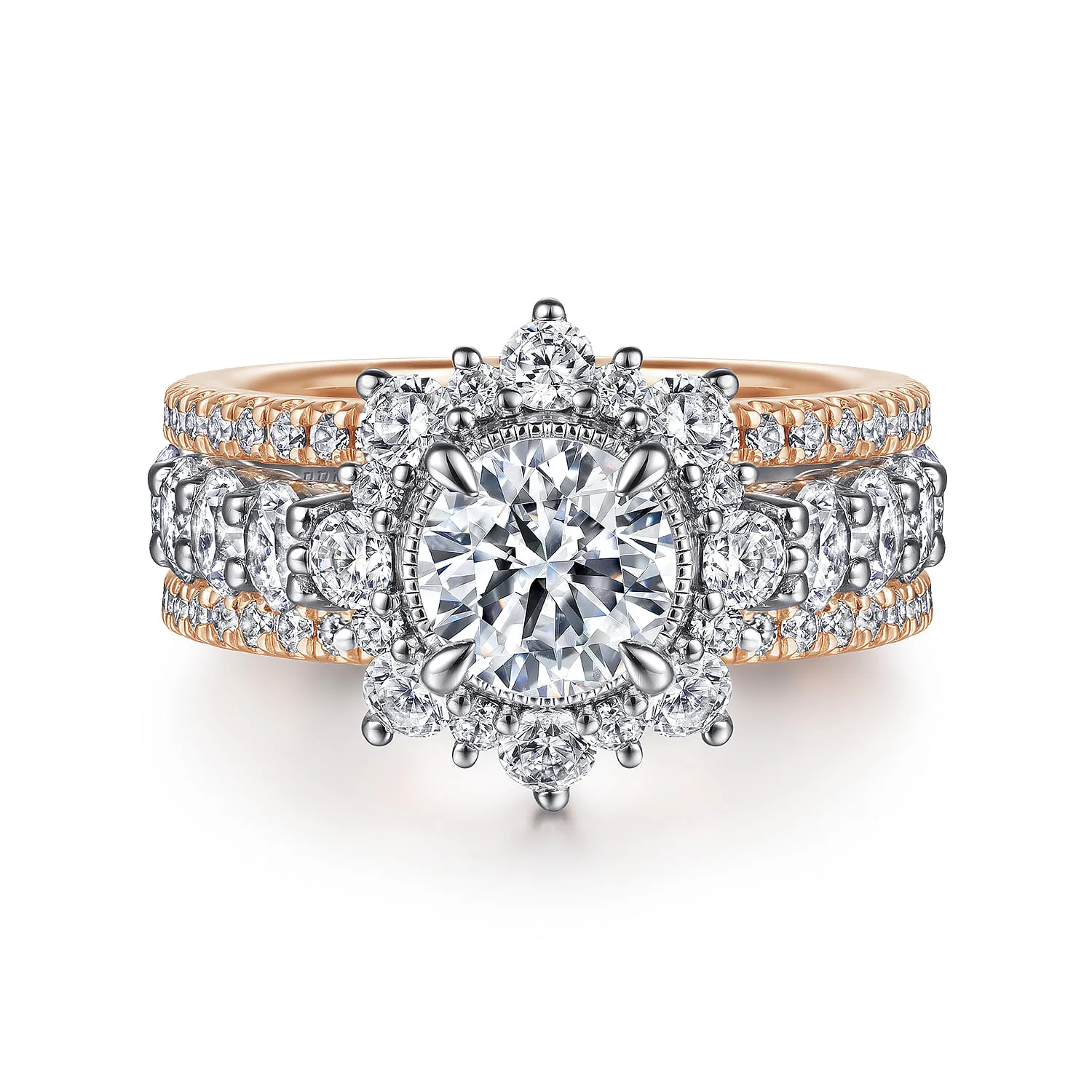 Fancy Halo Diamond Engagement Ring