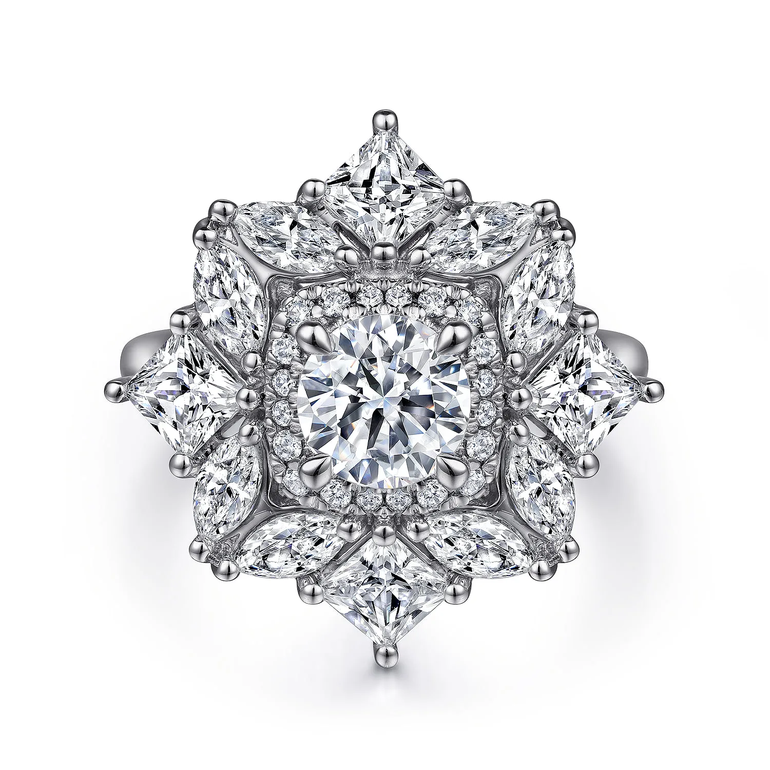 Fancy halo Diamond Engagement Ring