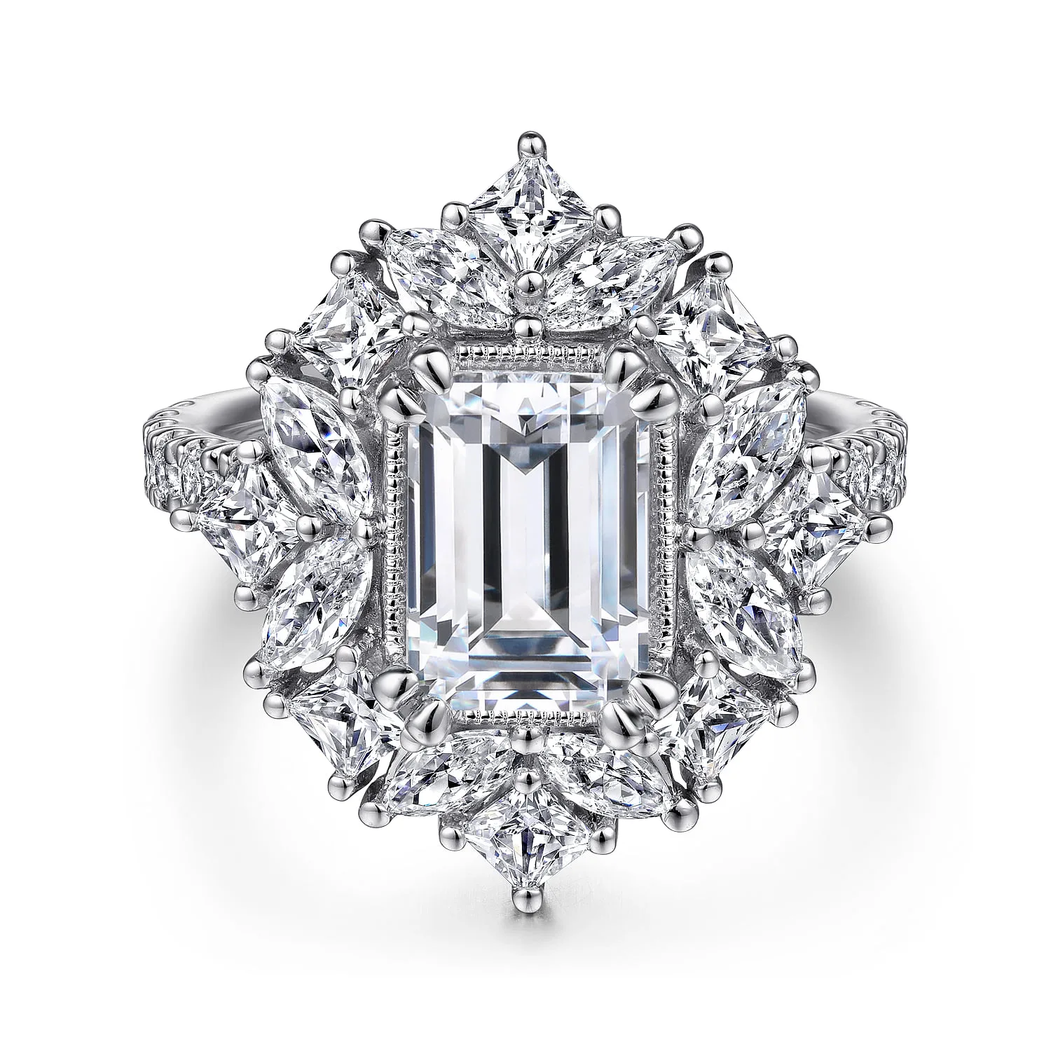 Fancy Halo Diamond Engagement Ring