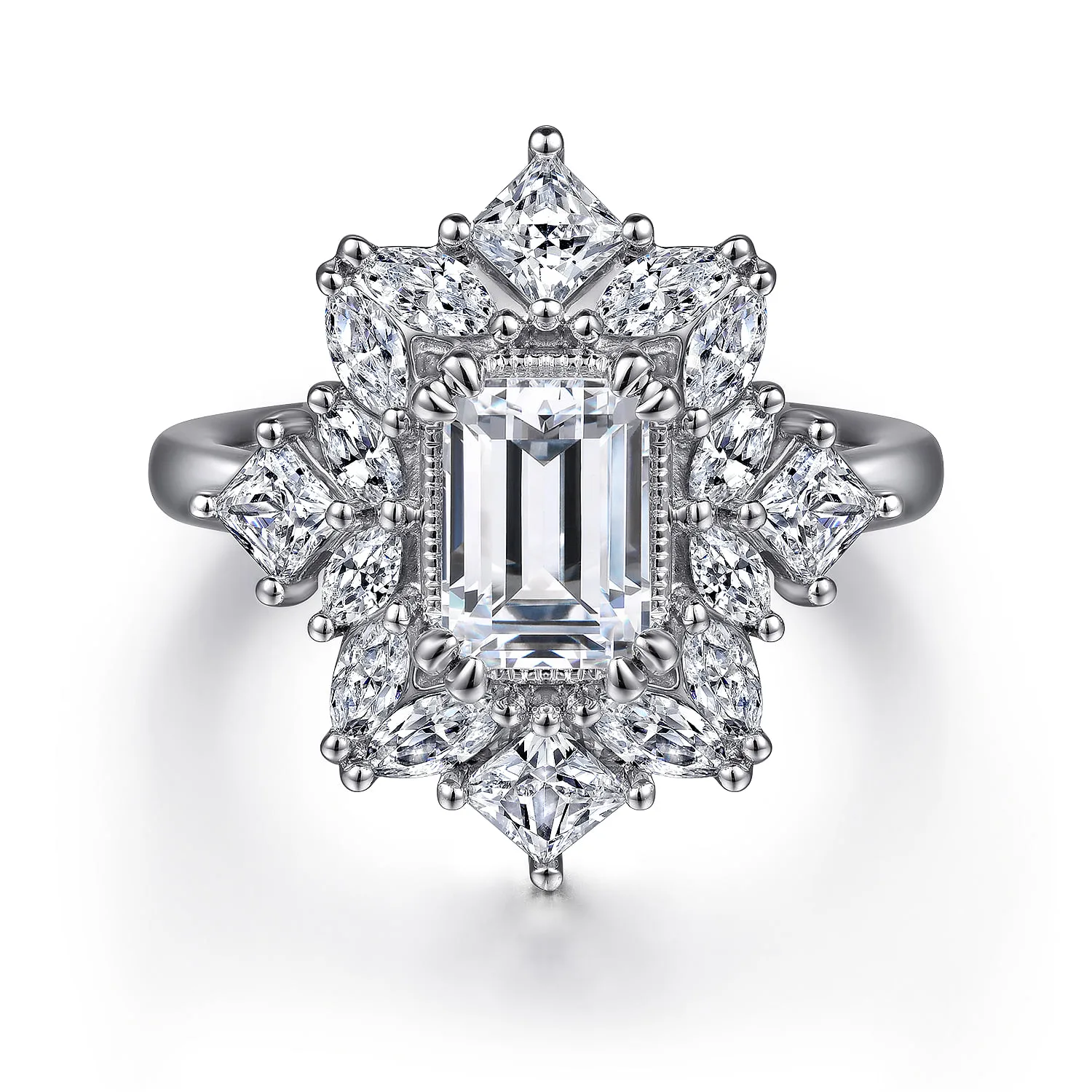 Fancy Halo Diamond Engagement Ring