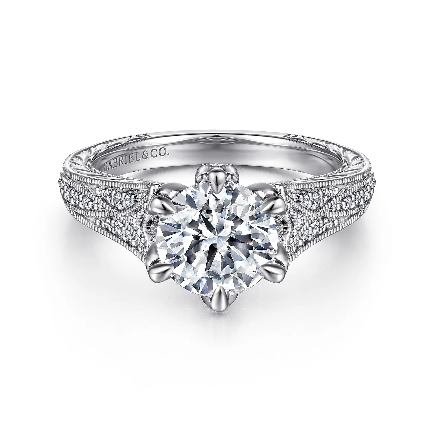 Vintage Inspired Diamond Engagement Ring