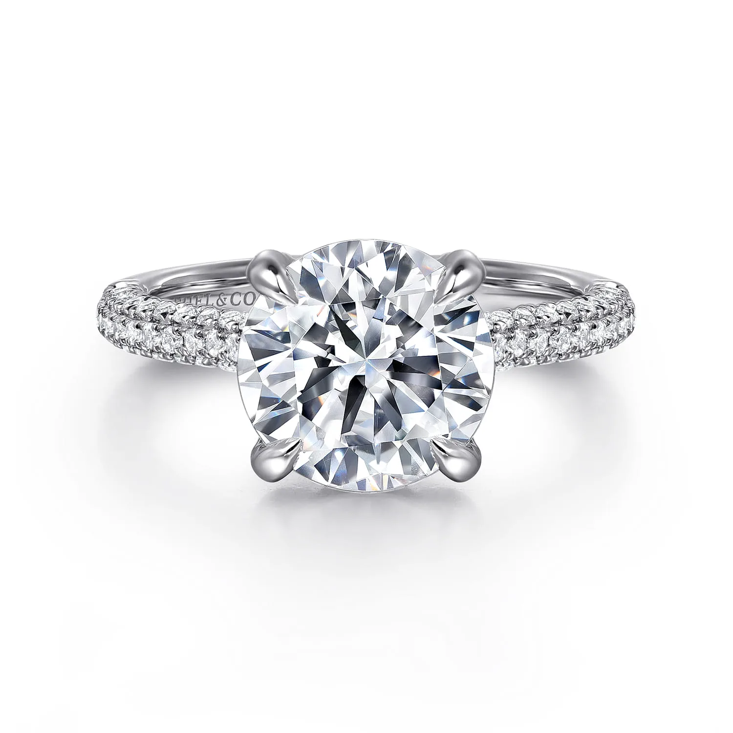 Pave Diamond Engagement Ring