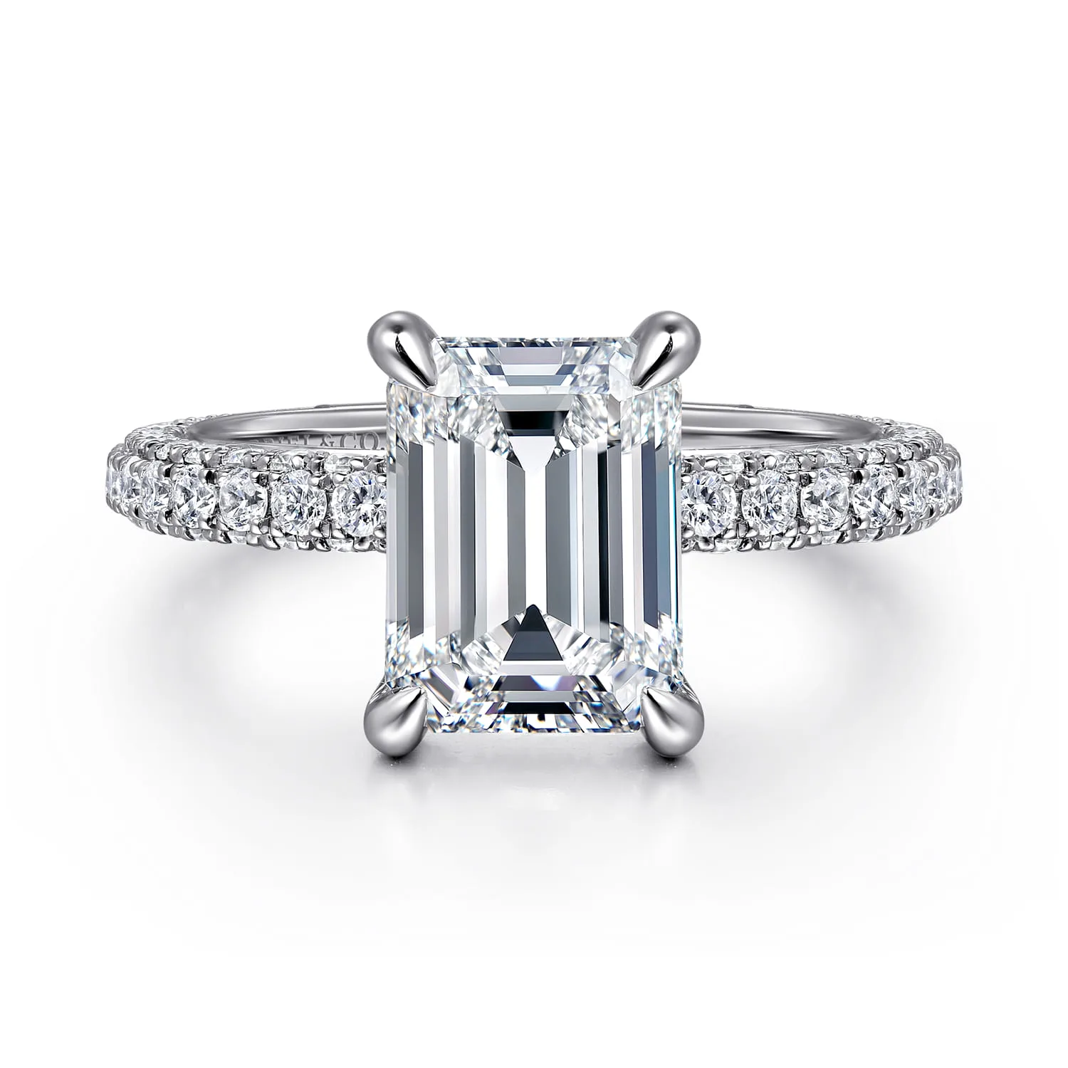Hidden Halo Diamond Engagement Ring