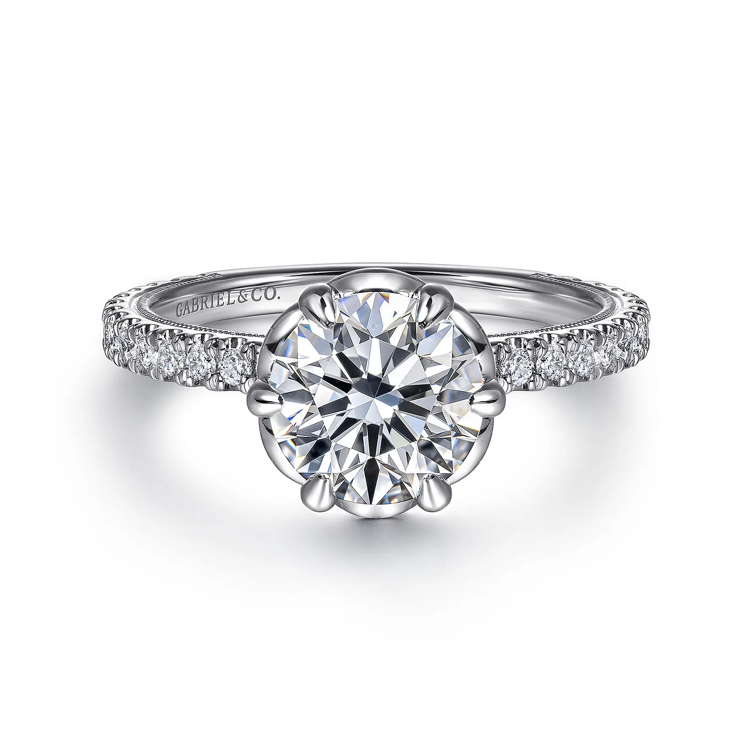 Bezel Prong Diamond Engagement Ring