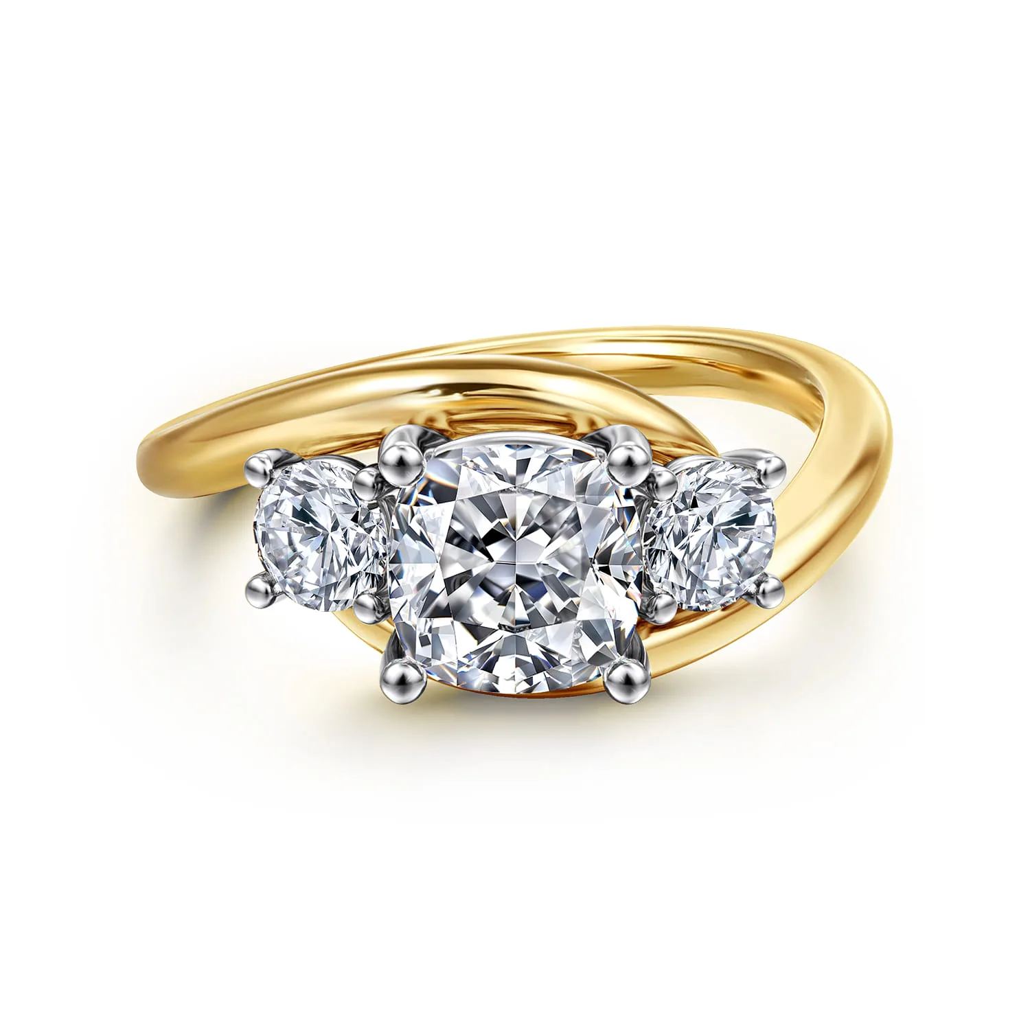 Three Stone Diamond Engagement Ring