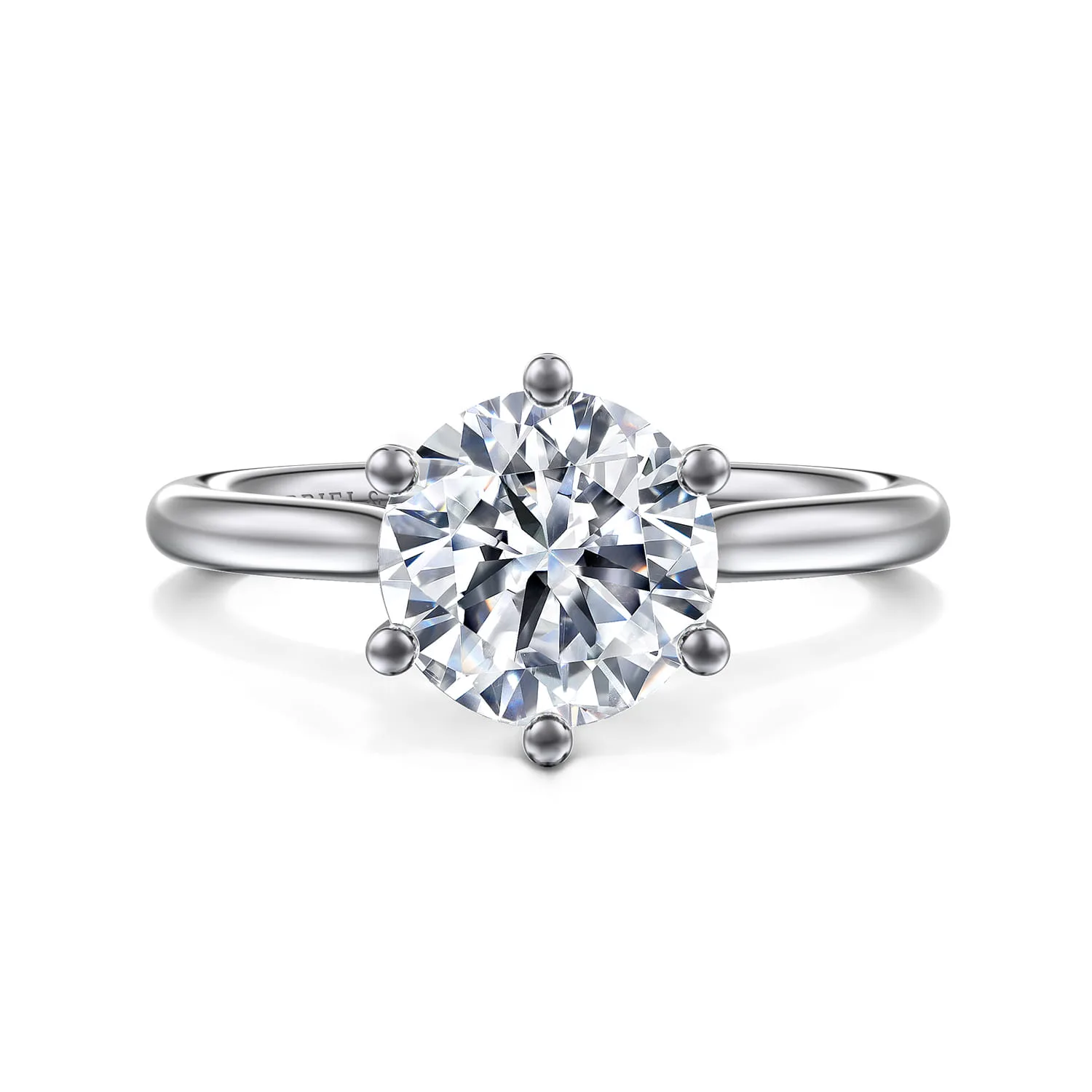 6 Prong Solitaire Diamond Engagement Ring