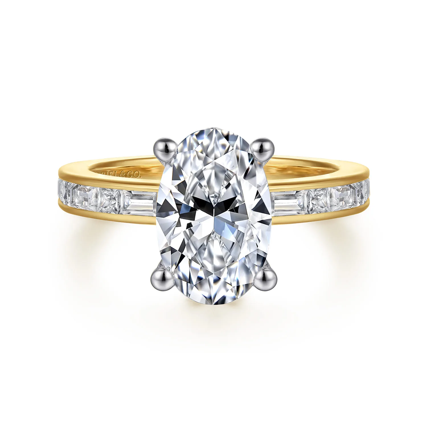 Channel Set Baguette Diamond Engagement Ring