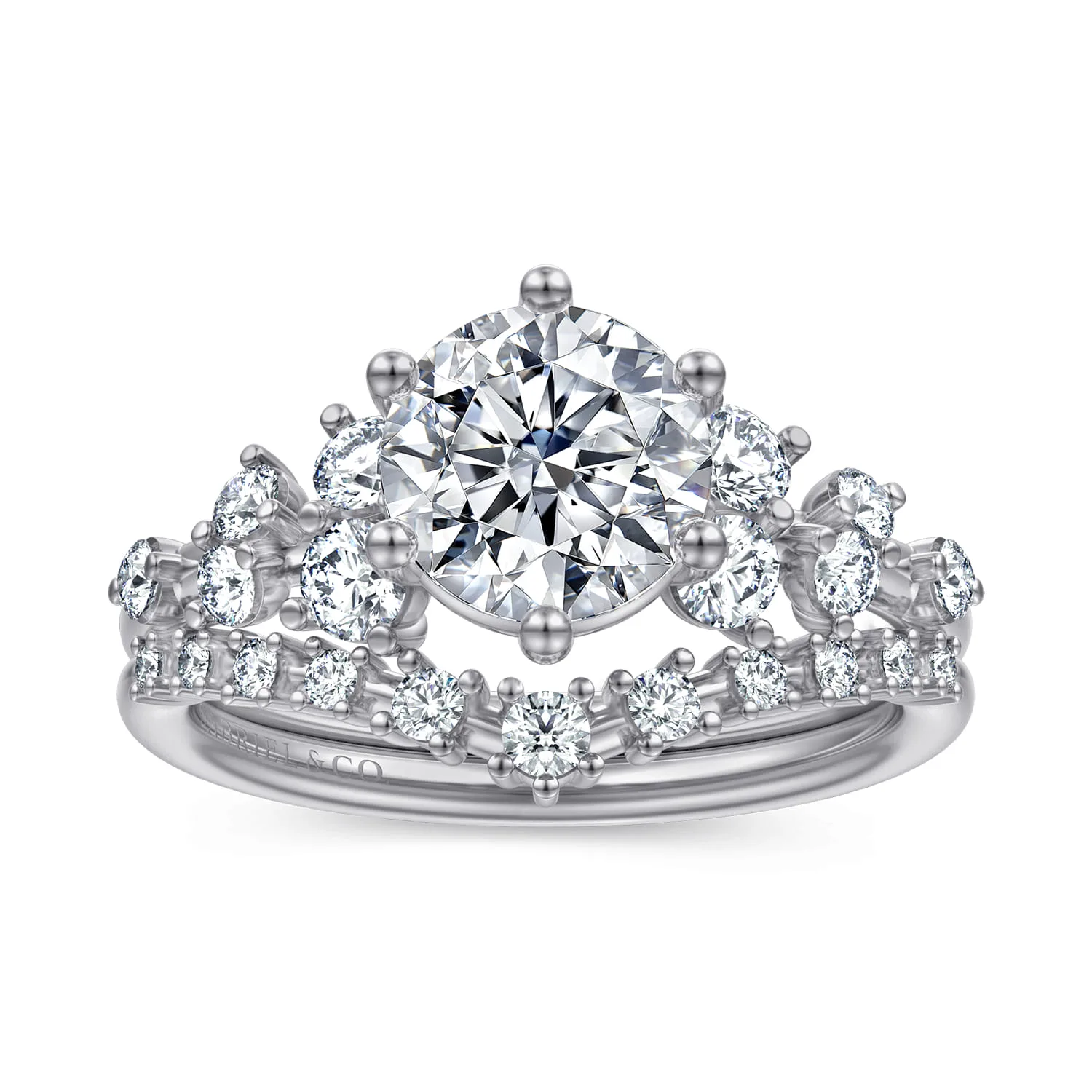 Round Diamond Engagement Ring in 14K Yellow Gold, photograph 4