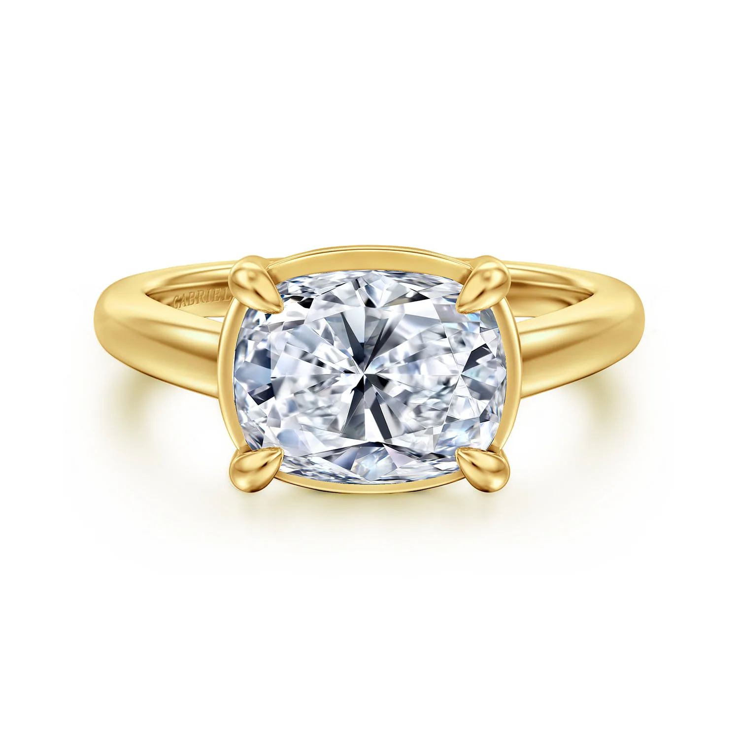 East West Diamond Engagement Ring