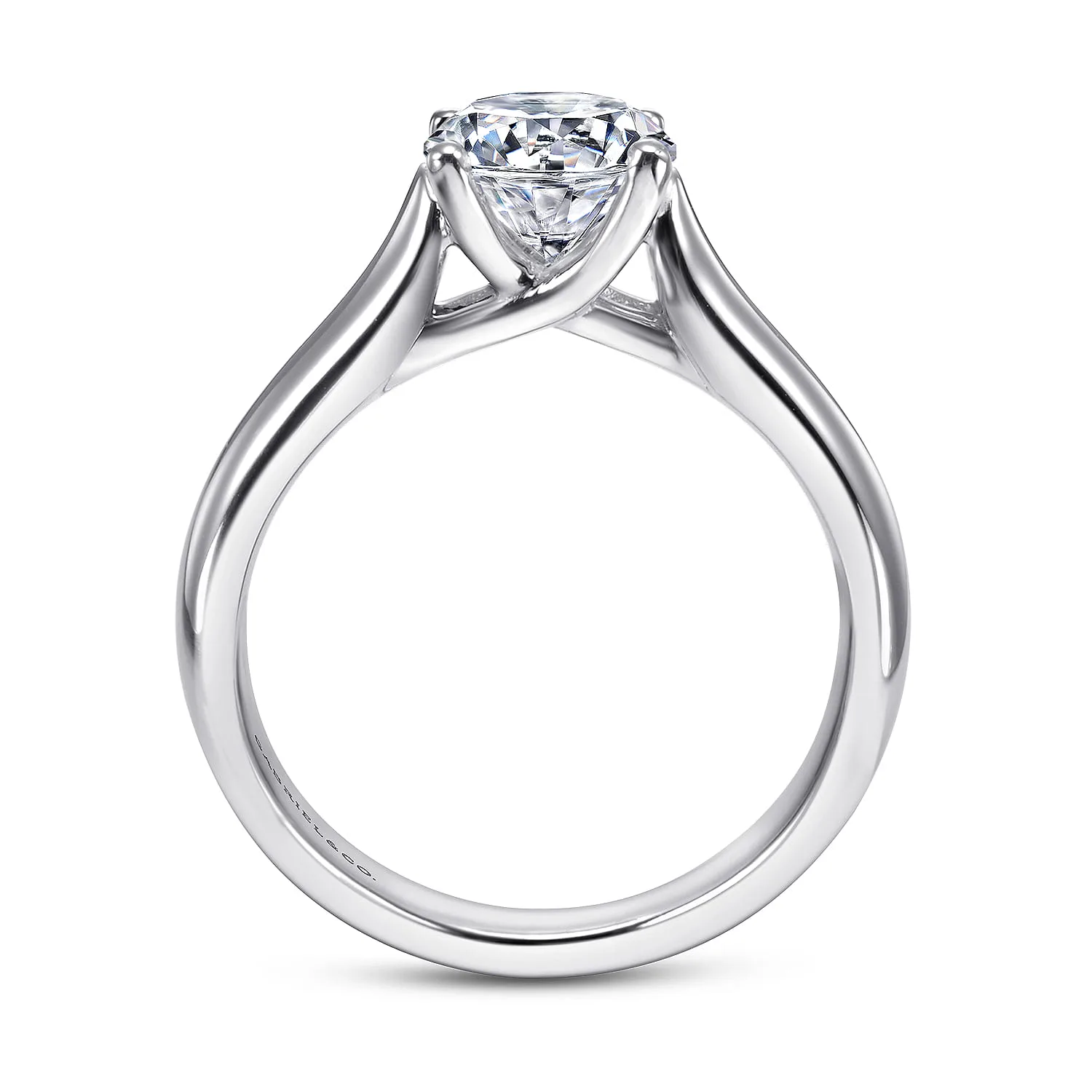 Round Diamond Solitaire Engagement Ring in Platinum, photograph 2