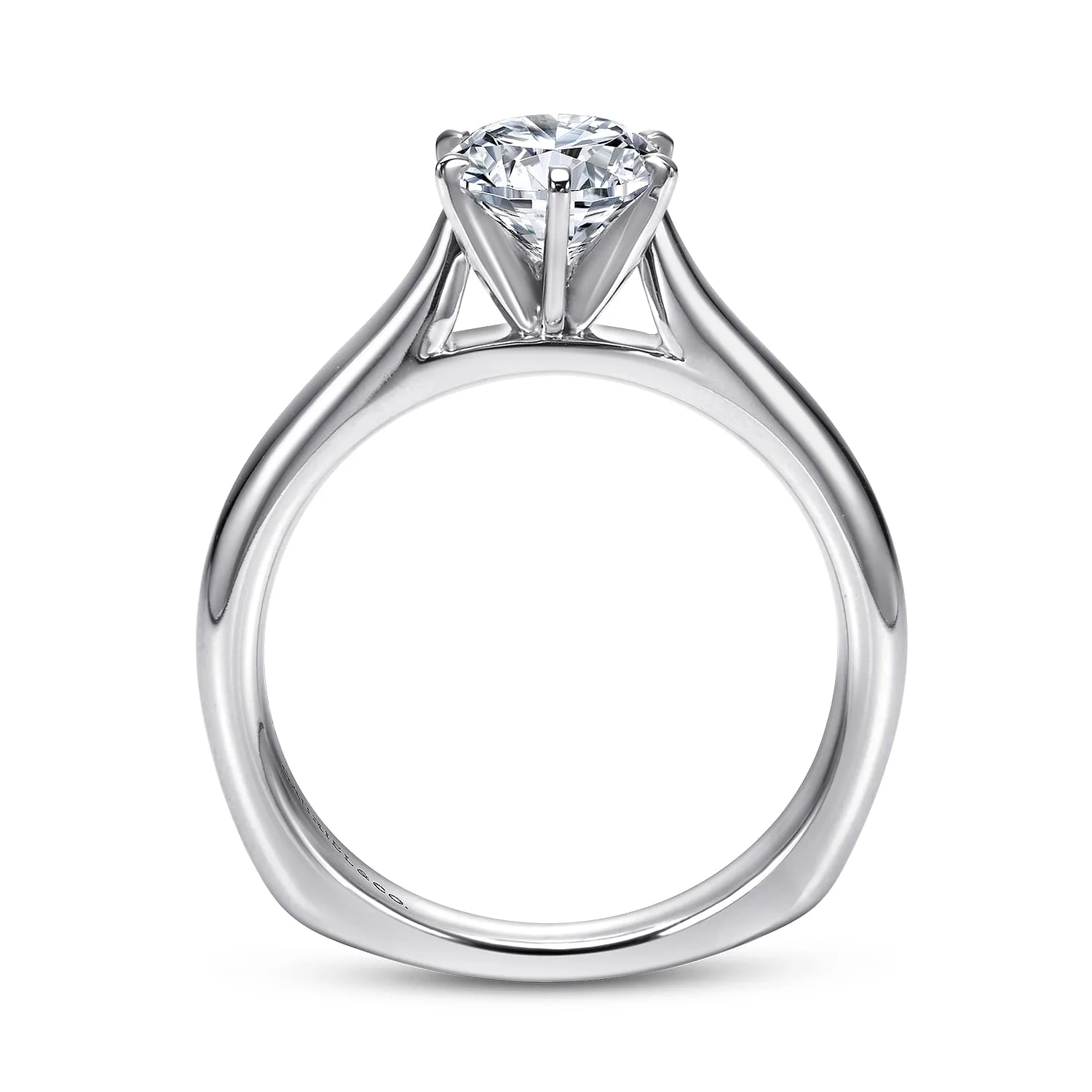 Round Diamond Solitaire Engagement Ring in Platinum, photograph 2