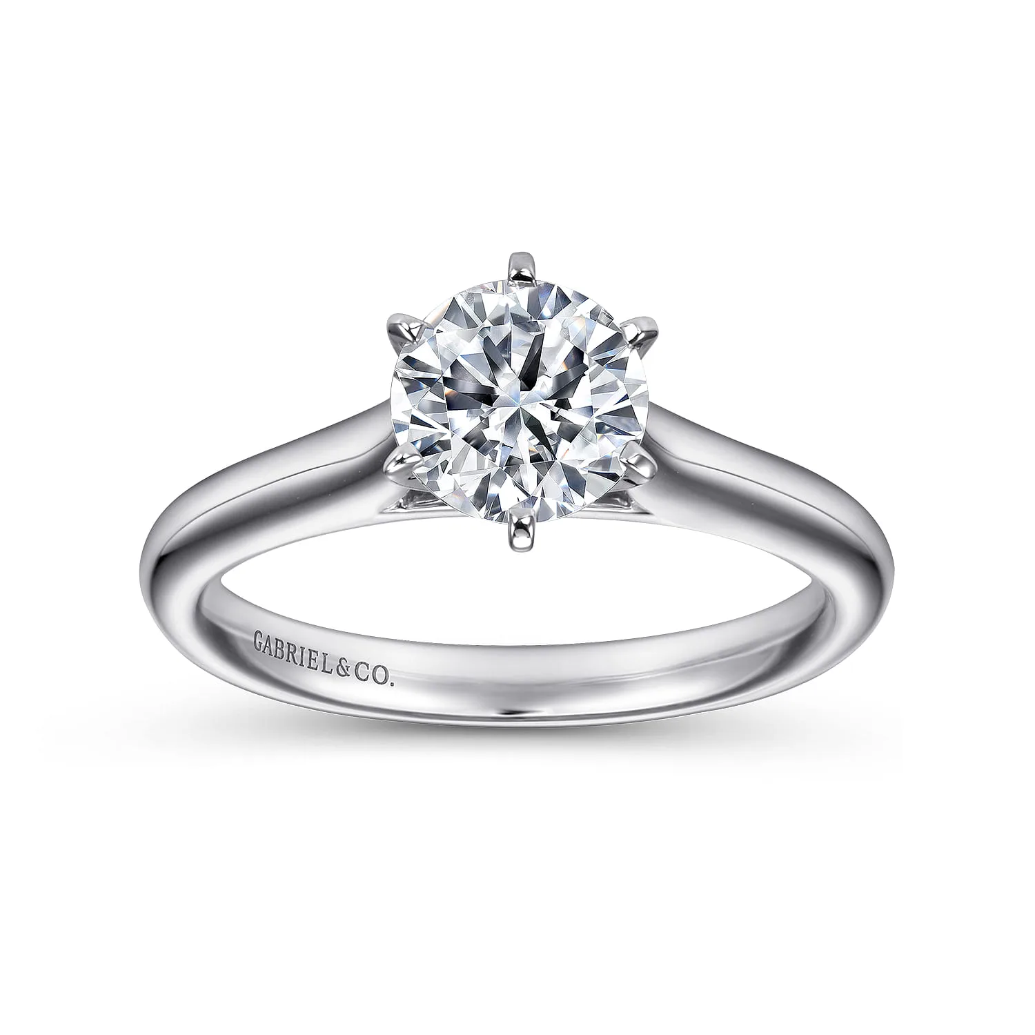 Round Diamond Solitaire Engagement Ring in Platinum, photograph 5
