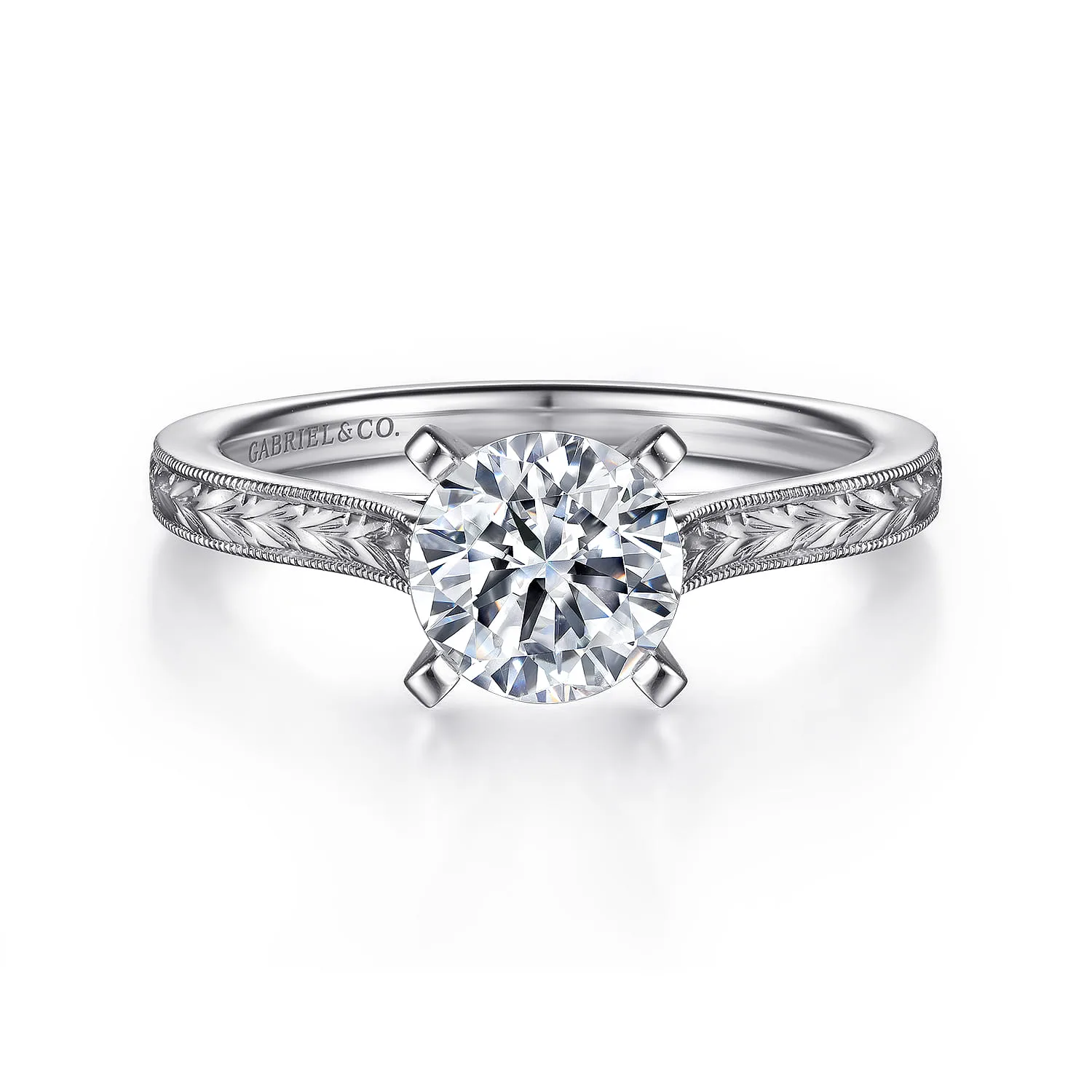 Vintage Inspired Solitaire Engagement Ring