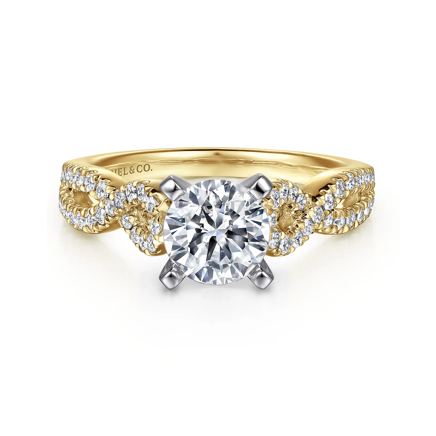 Twisted Diamond Engagement Ring