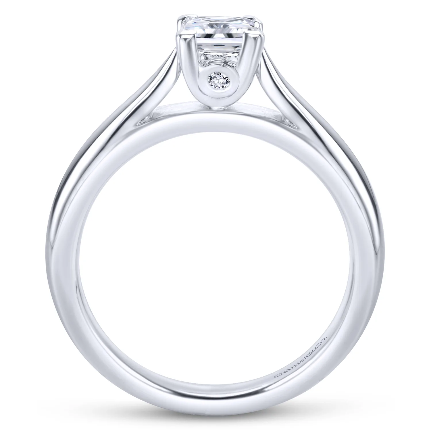 Princess Diamond Engagement Ring in Platinum, photograph 2