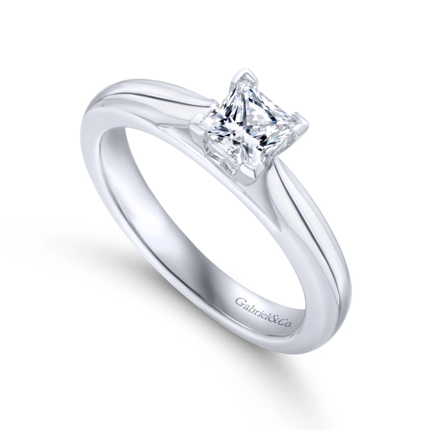 Princess Diamond Engagement Ring in Platinum, photograph 3