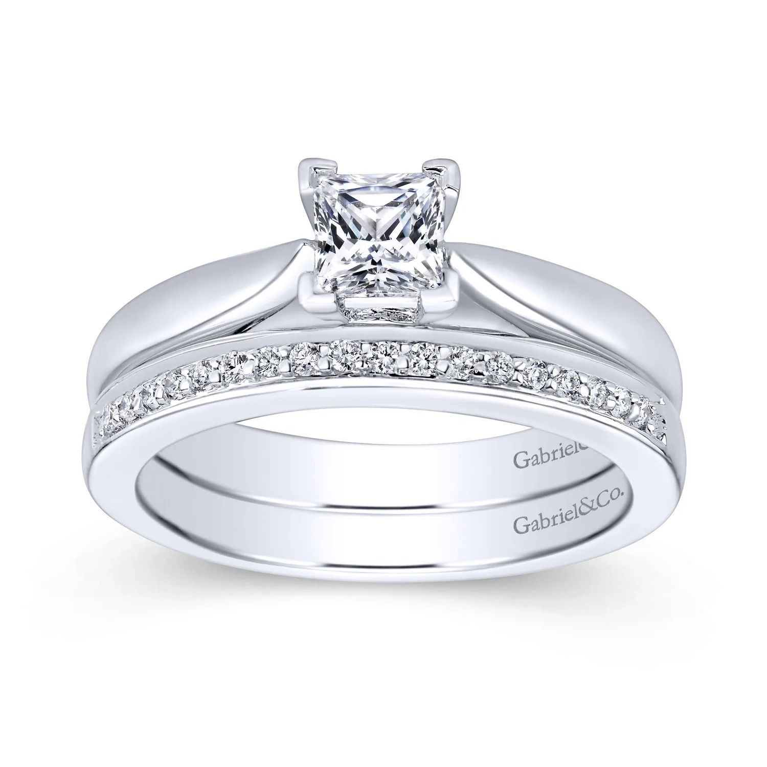 Princess Diamond Engagement Ring in Platinum, photograph 4