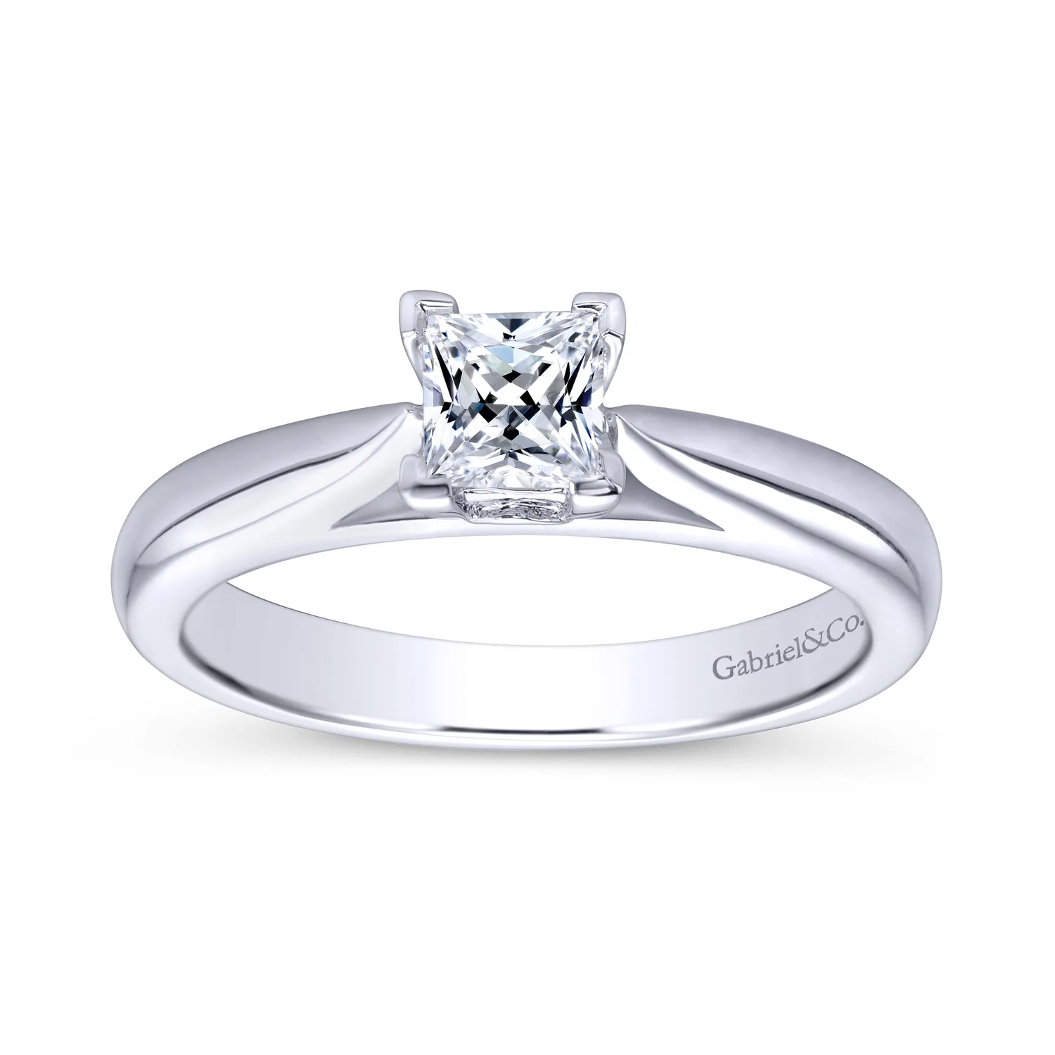 Princess Diamond Engagement Ring in Platinum, photograph 5