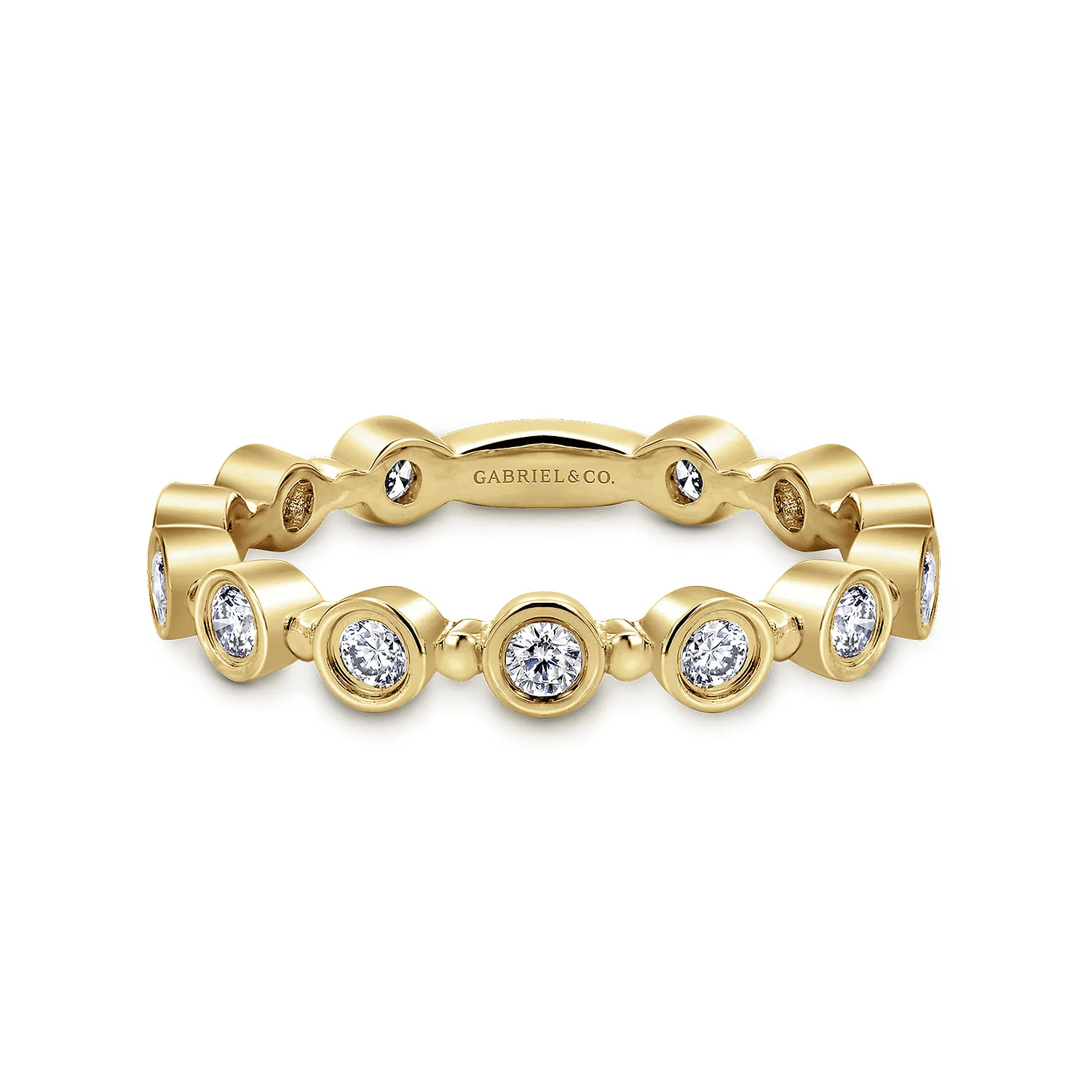 Diamond Bezel Station Diamond Stackable Ring